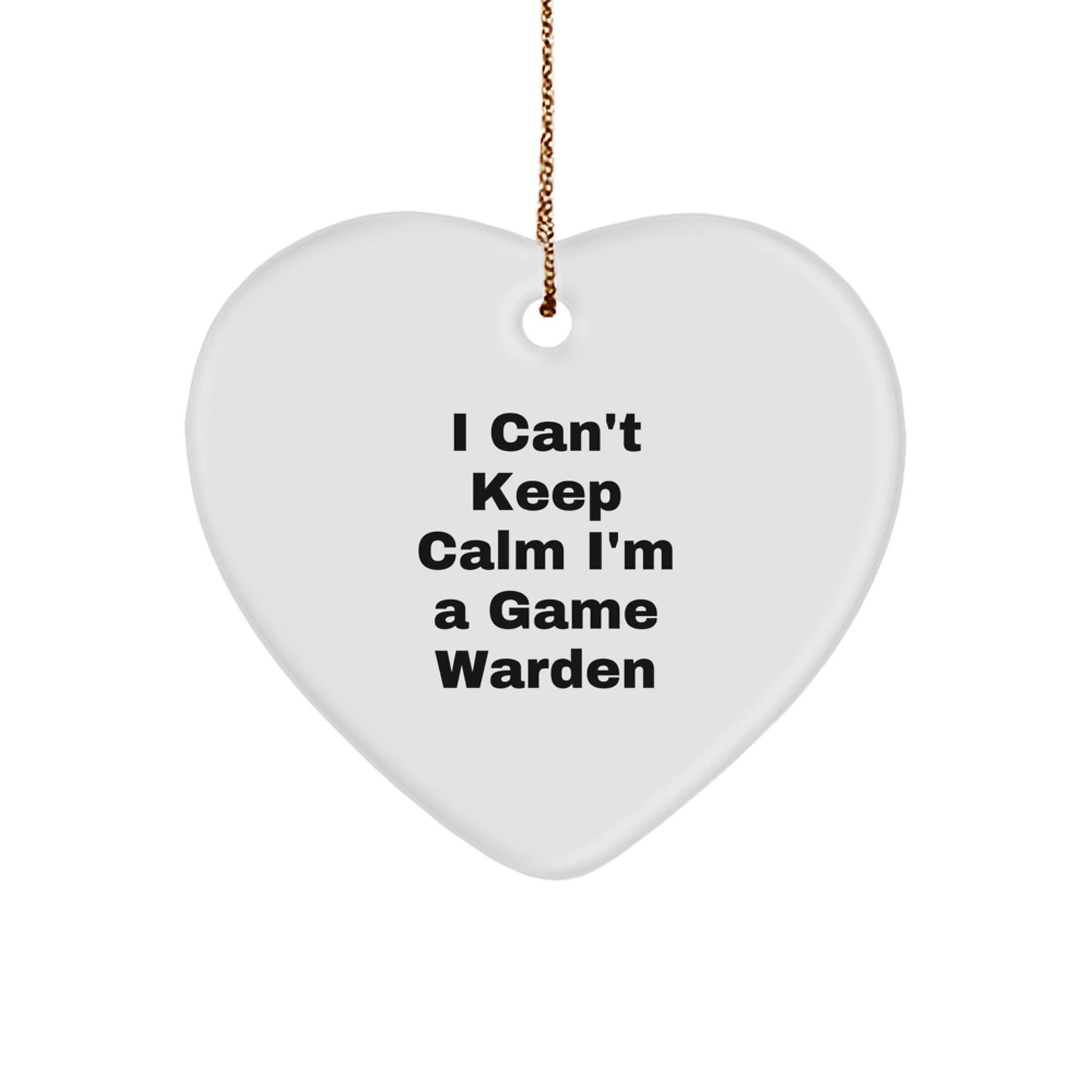 Funny Game Warden Heart Ornament Gifts from Men to Game Wardens for Christmas Unique Gifts - Image 1