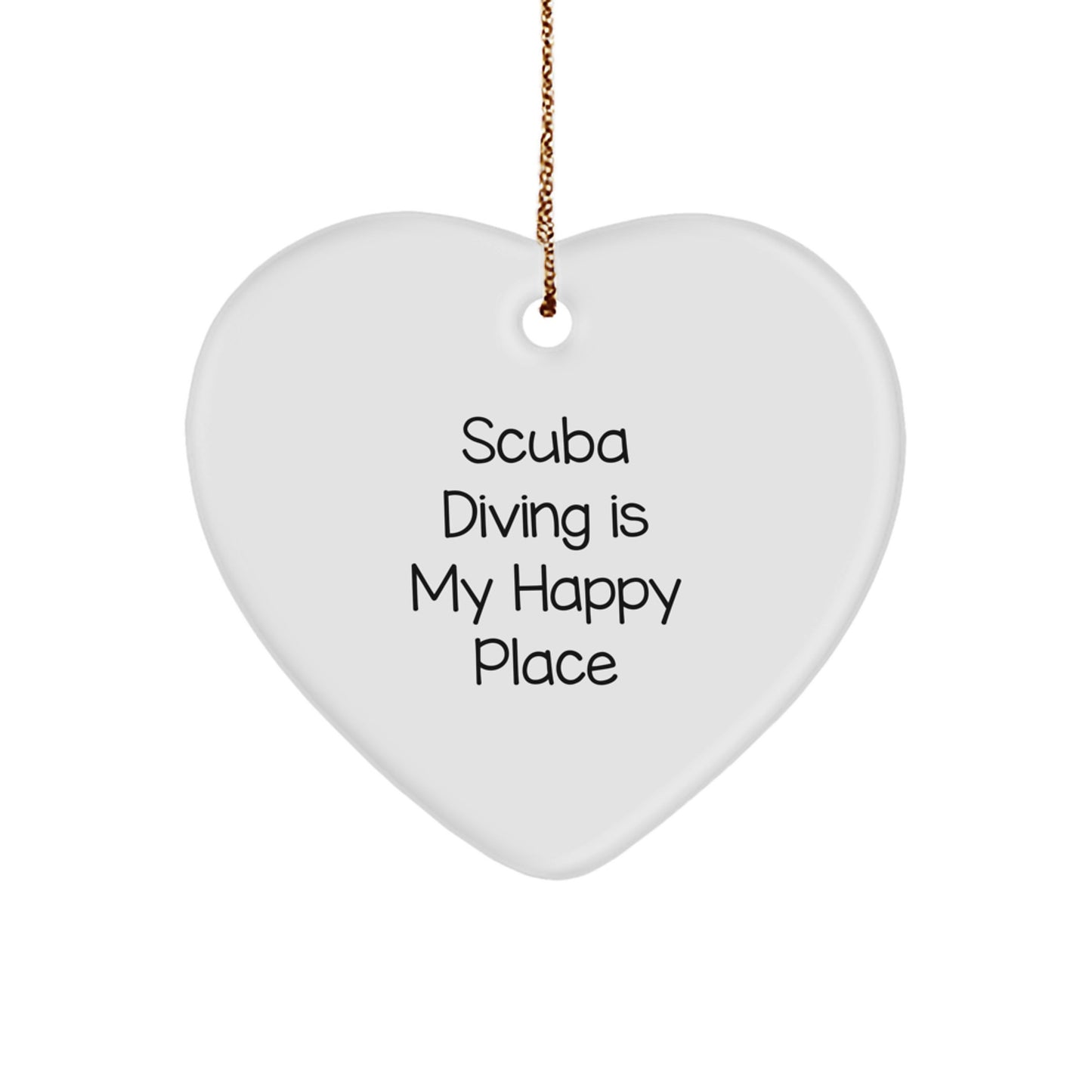 Scuba Diving Gifts for Scuba Diving Lovers, Funny Scuba Diving Heart Ornament Christmas Unique Gifts from Friends to Scuba Diving Enthusiasts - Image 1