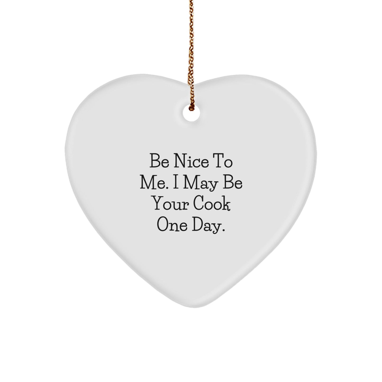 Funny Cook Heart Ornament Gifts from Friends for Men Women Christmas Unique Decorations - Image 1