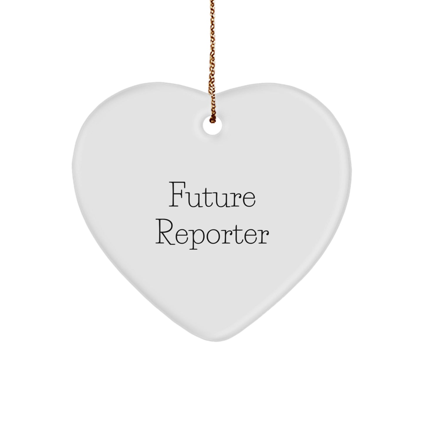 Funny Reporter Heart Ornament, Gifts from Family for Future Reporter, Christmas Unique Gifts for Reporter - Image 1
