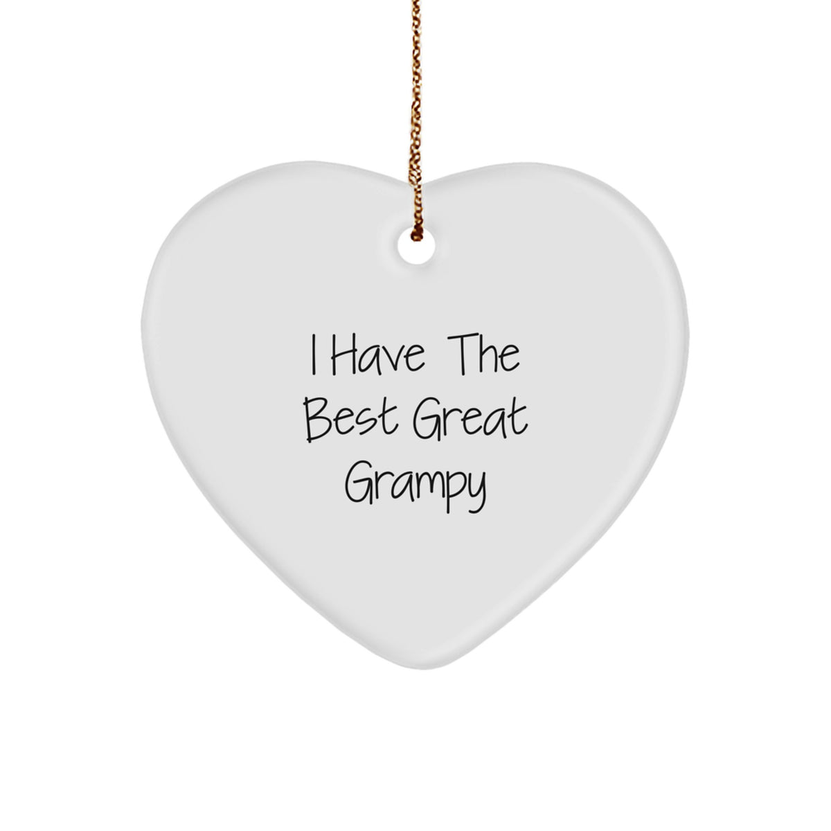 Funny Grampy Heart Ornament Gifts from Men, Friends, Family for Him, Great Grampy Quotes, Christmas Unique Gifts - Image 1