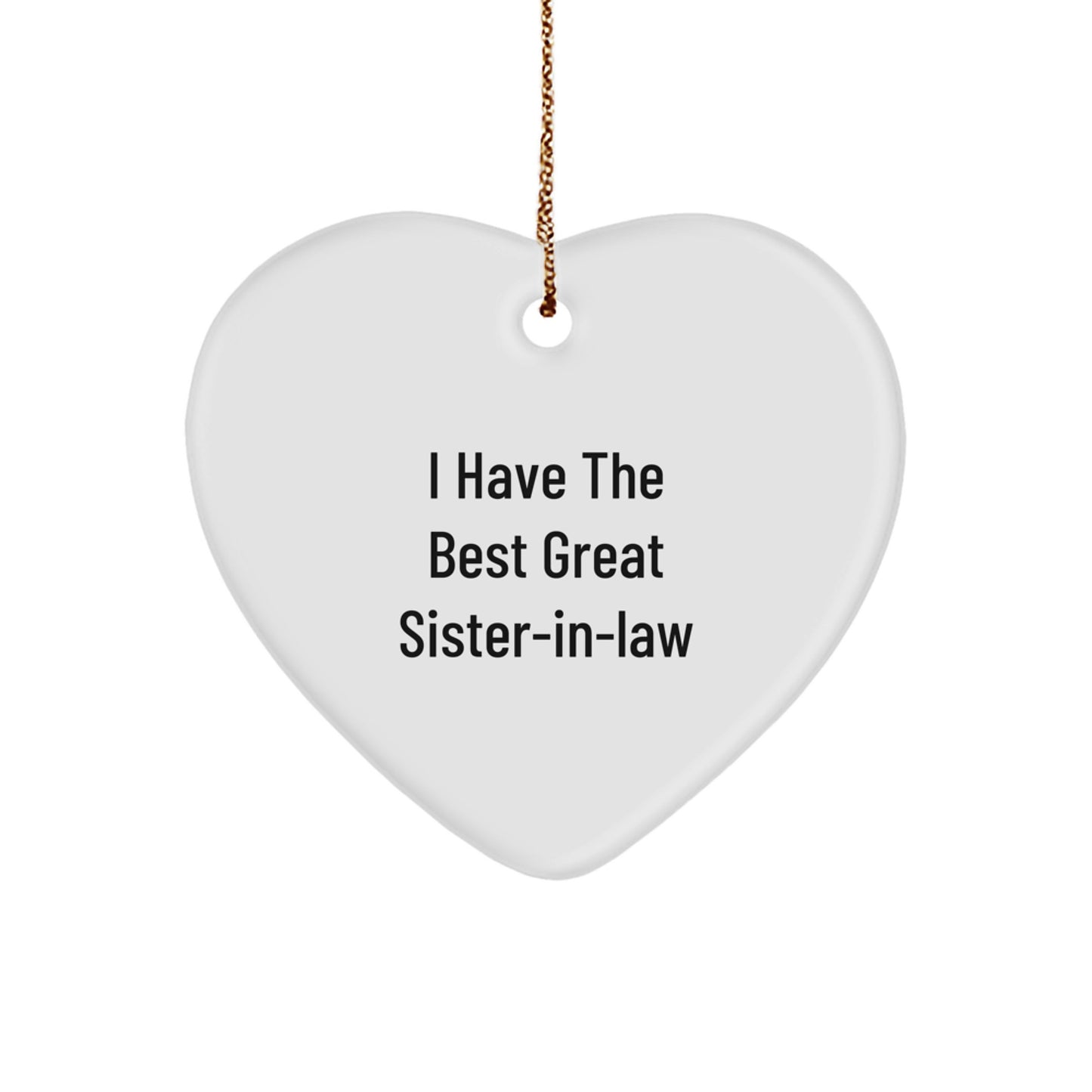 Funny Sister-in-law Gifts Unique Heart Ornament from Sister for Best Sister-in-law - Image 1
