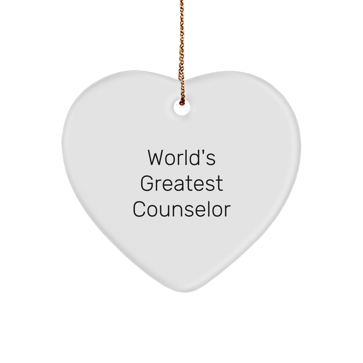 Heart Christmas Ornament Idea Gift for Coworkers Counselor Bright White - Image 1