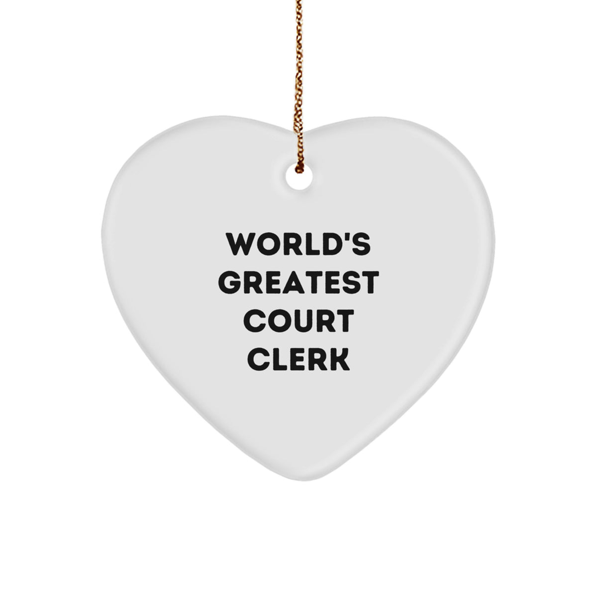 Court Clerk Keepsake Christmas Ornament for Him World's Greatest Gift - Image 1