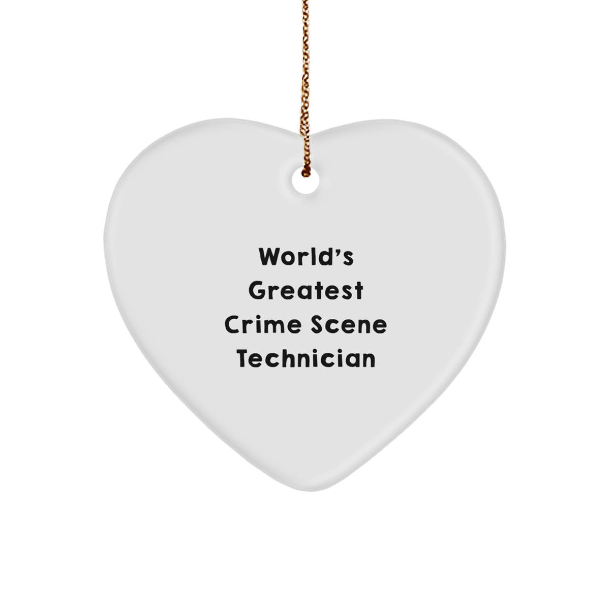 MDF Heart Christmas Ornament for Coworkers Idea Gift Greatest Crime Tech - Image 1