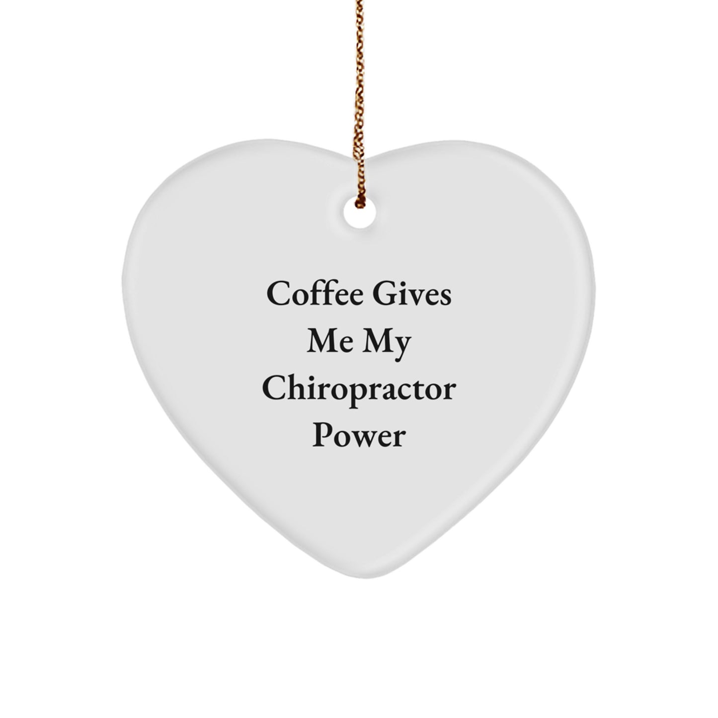 Funny Chiropractor Gifts, Heart Ornament, Christmas Unique Gifts for Chiropractor Friends, Funny Chiropractor Lover - Image 1