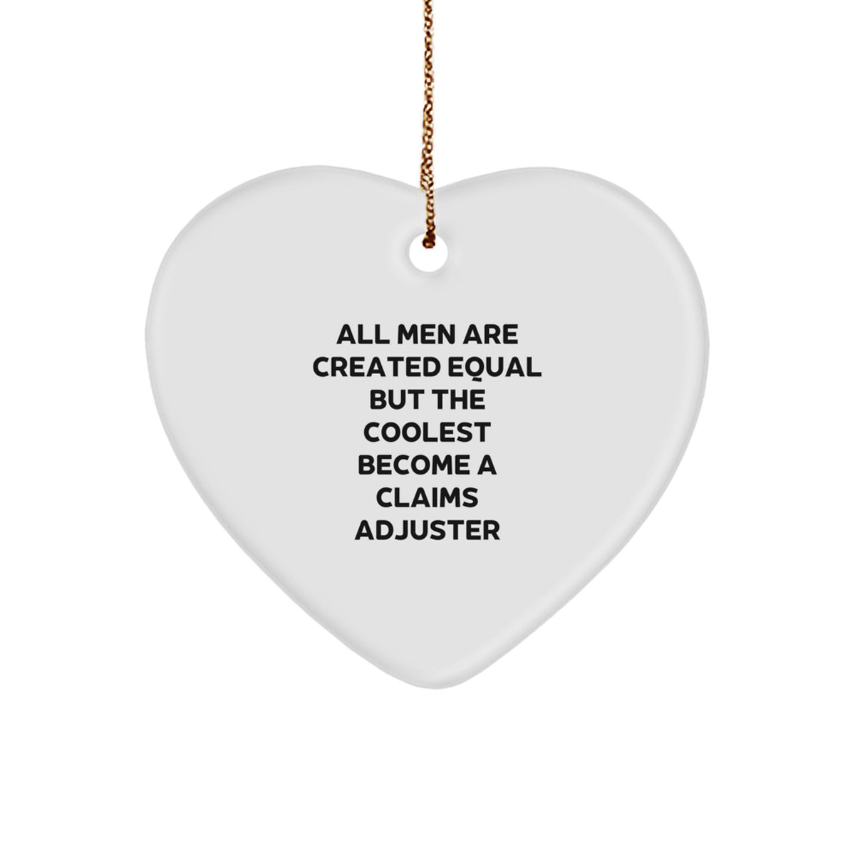 Christmas Gift for Her Keepsake Claims Adjuster Heart Ornament Present - Image 1