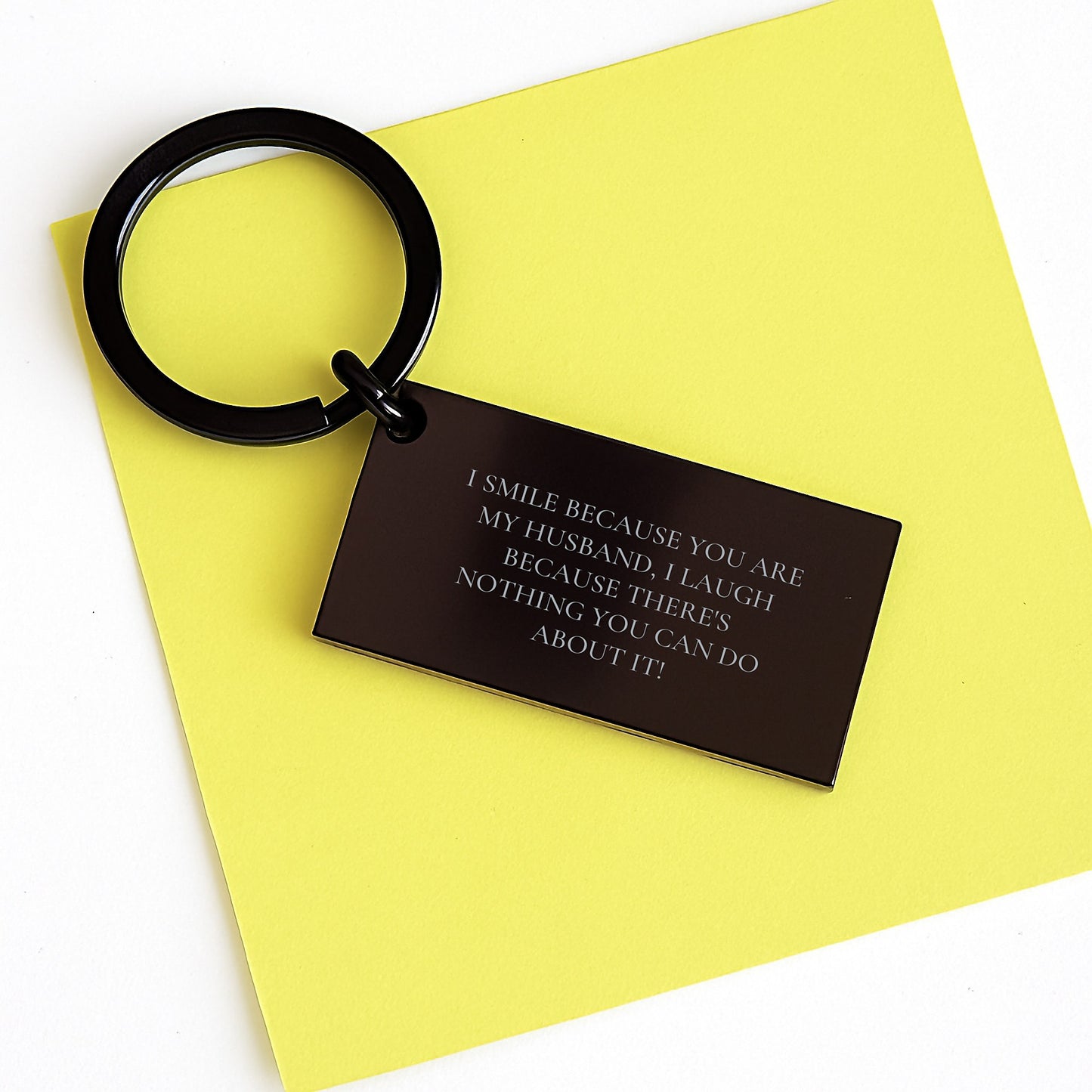 Funny Husband Keychain Gifts from Family to Husband, Birthday Unique Husband Gifts, Keychain with Engraved Message, Husband Appreciation Gift - Image 3