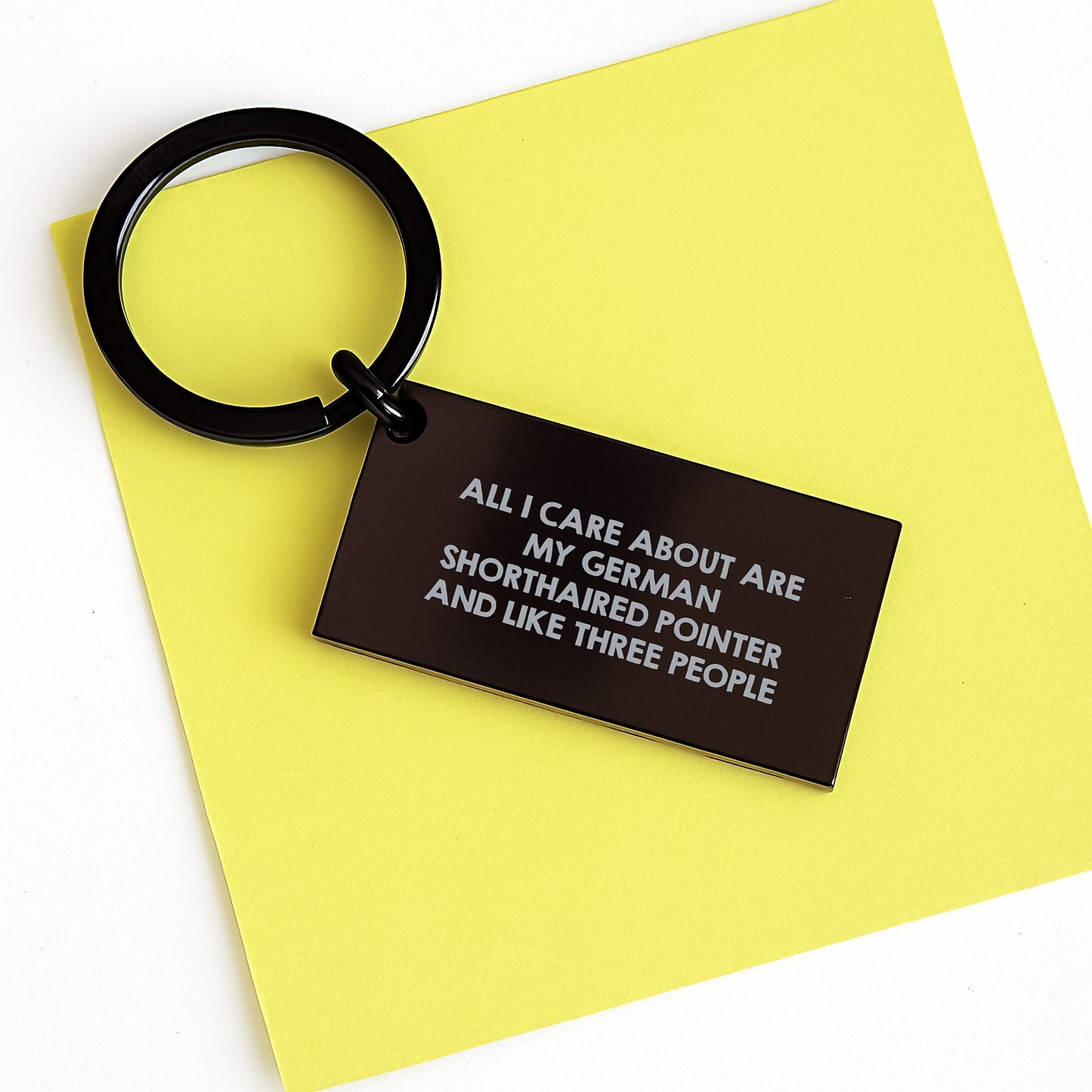 Funny German Shorthaired Pointer Dog Gifts for Him - 'All I Care About Are My German Shorthaired Pointer And Like Three People' Keychain, Birthday Unique Gifts from Friends - Image 3