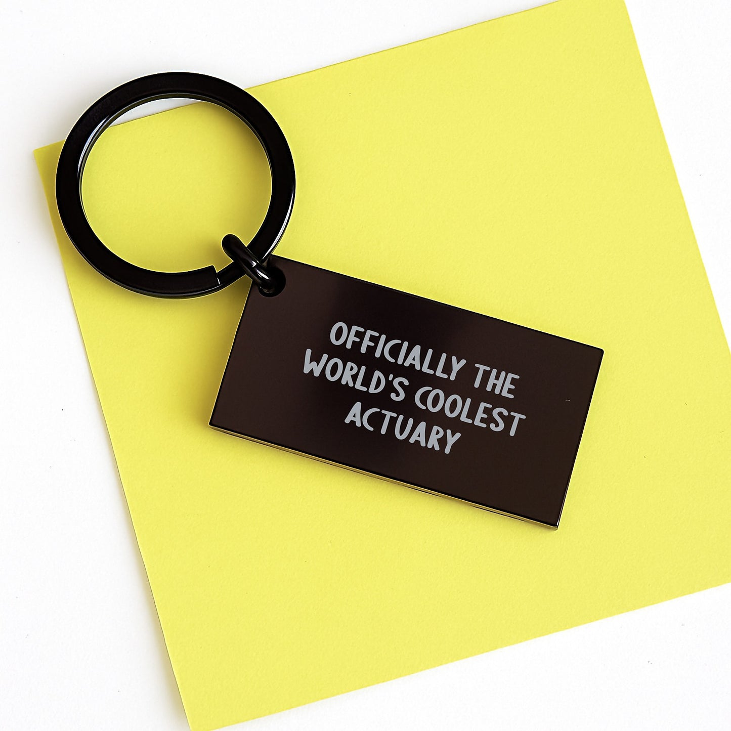 Actuary Gifts, Keychain for Graduation, Funny Quote 'Officially The World's Coolest Actuary' Gifts from Friends - Image 3