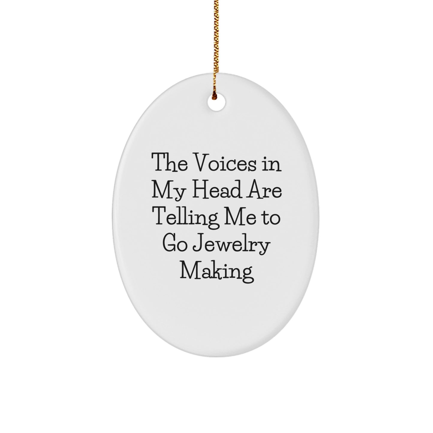 Funny Jewelry Making Oval Ornament Gifts for Men Women Friends Christmas - Image 1