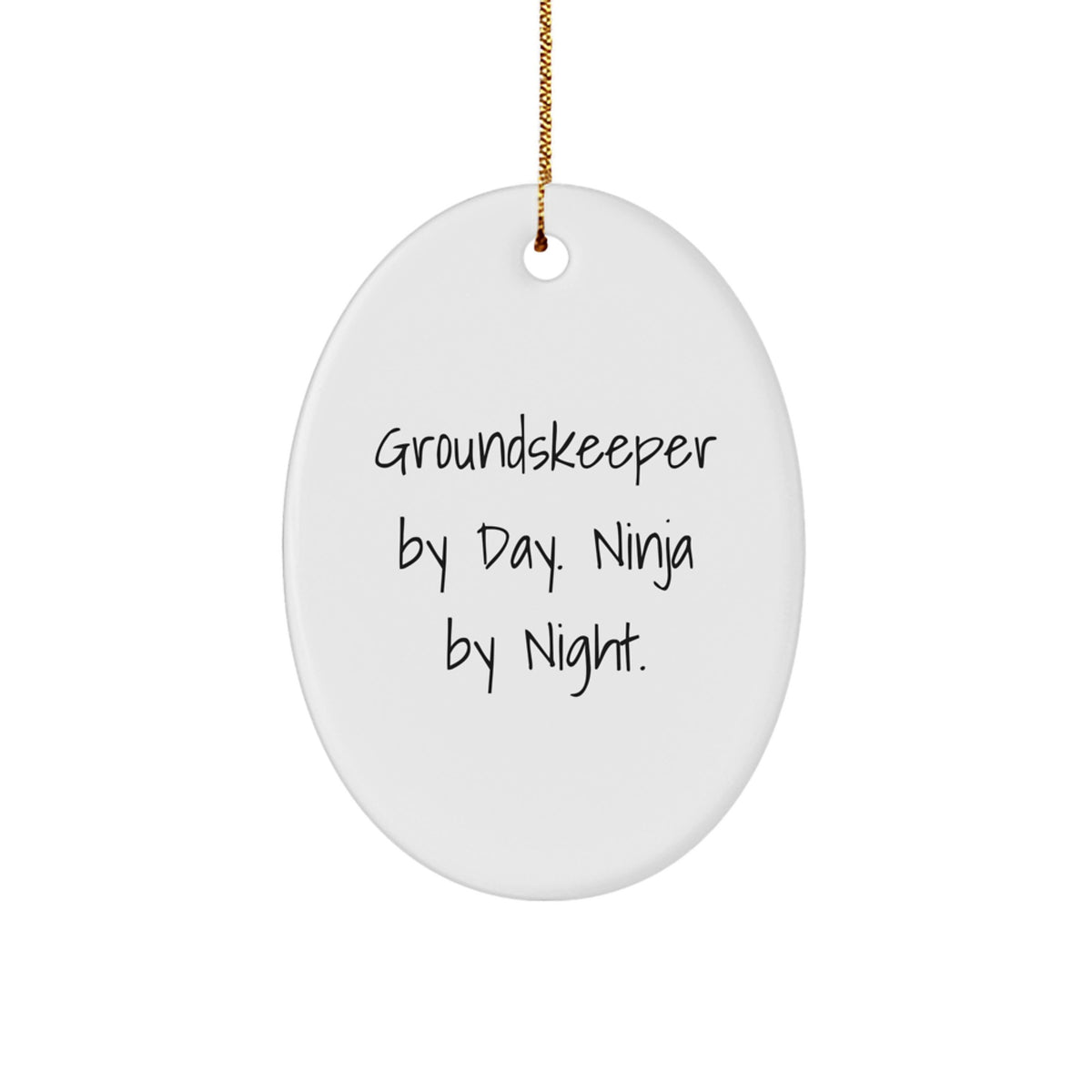 groundskeeper Oval Ornament Gift for Happy Kids Favorite Christmas - Image 1