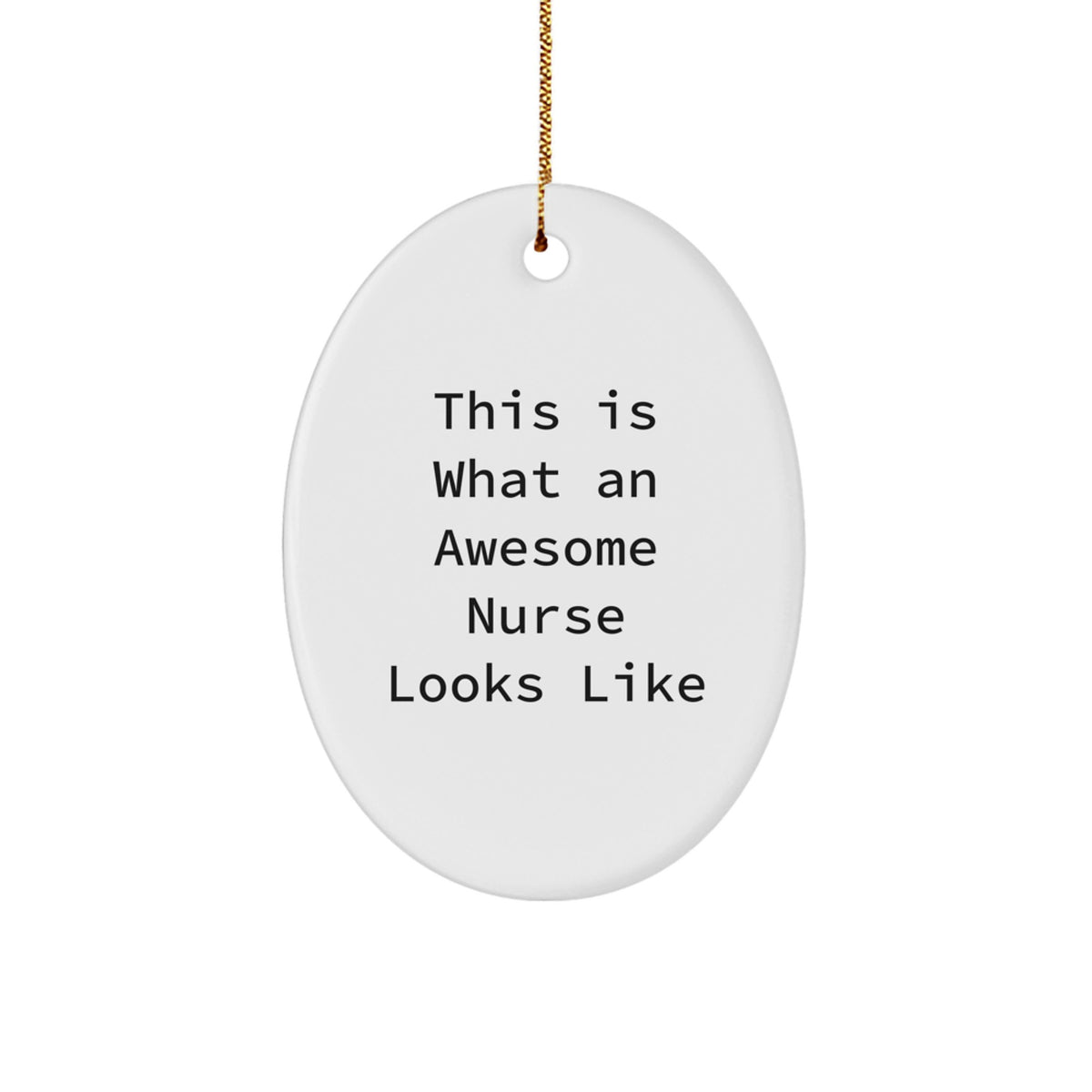 Awesome Nurse Christmas Oval Ornament Gift for Friends Novelty - Image 1