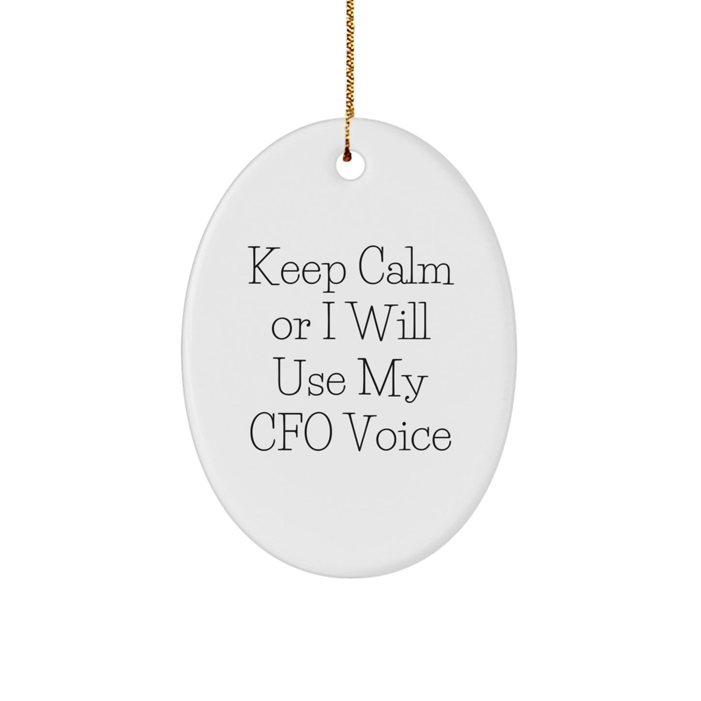 Funny CFO Gifts from Men for Women CFO Friends Unique Oval Ornament - Image 1