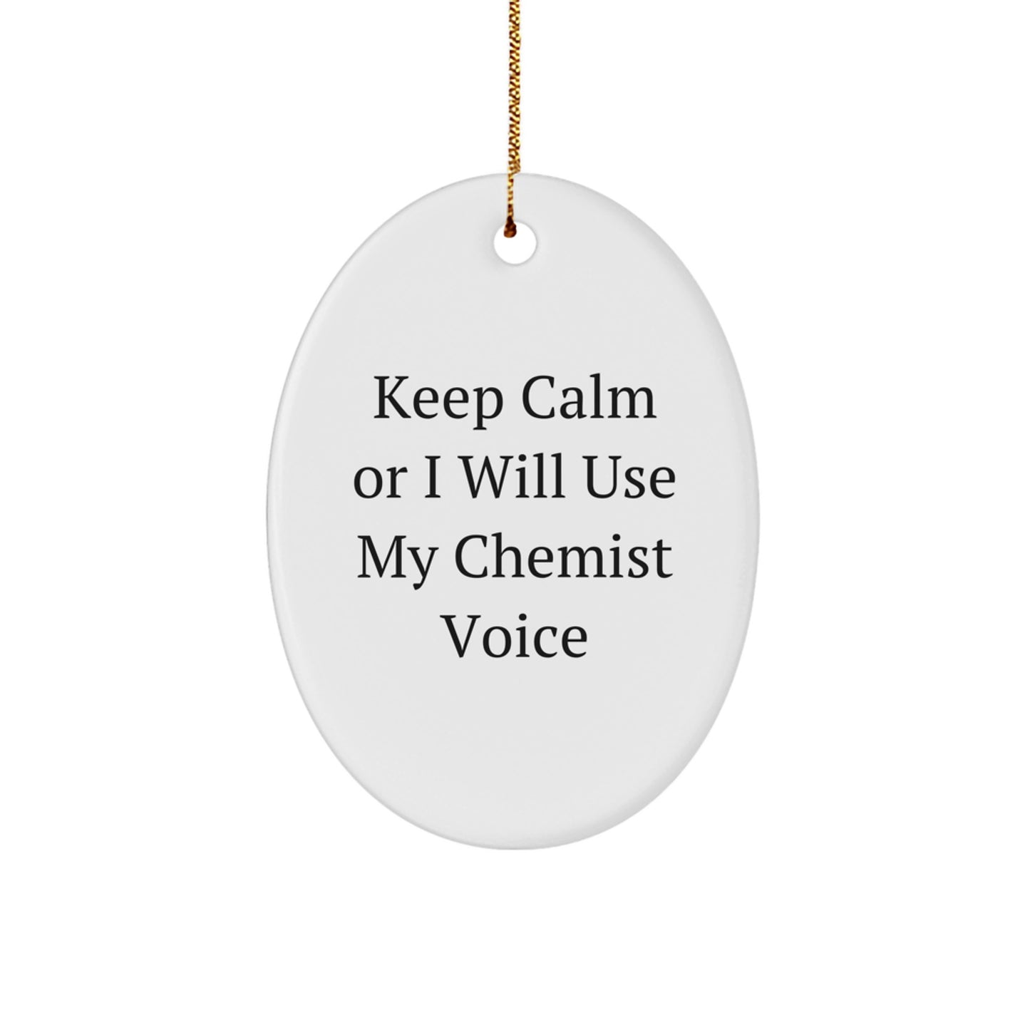 Funny Chemist Oval Ornament Gifts from Friends for Christmas Unique Chemist - Image 1