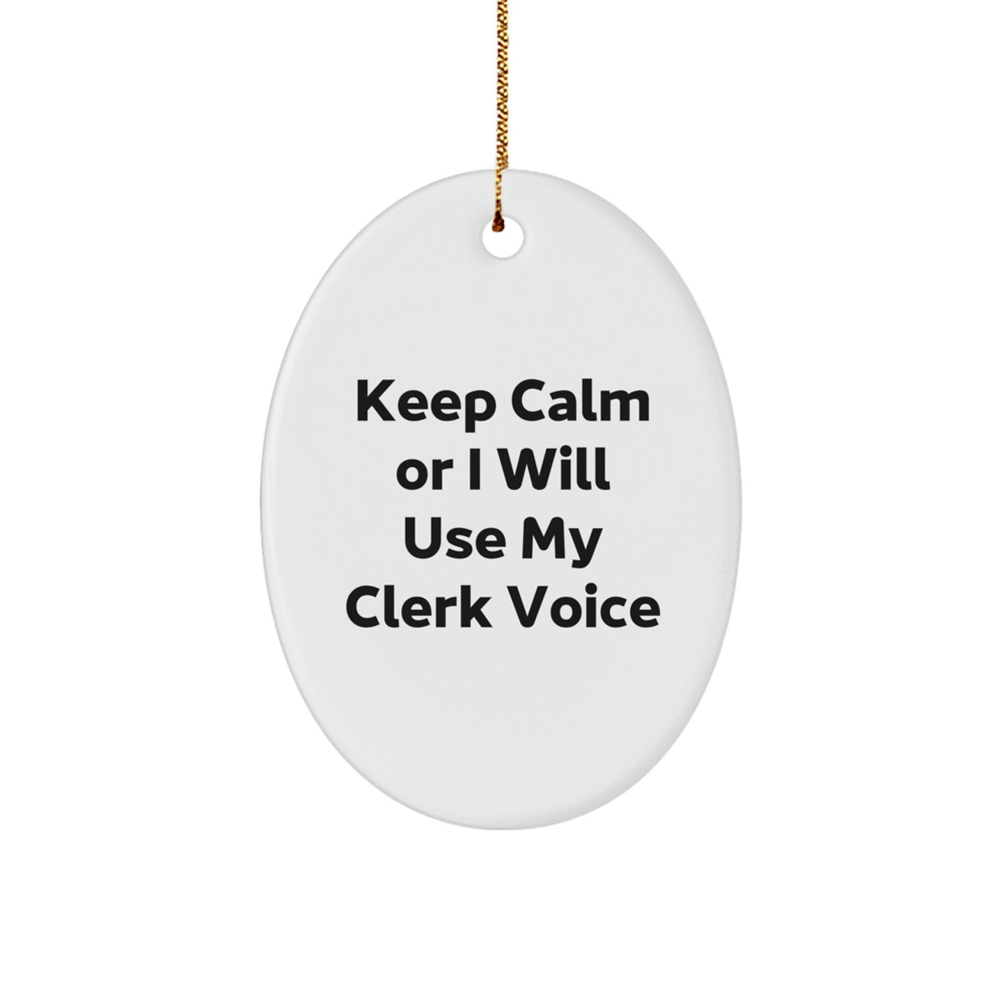 Funny Clerk Oval Ornament Gifts from Friends to Men and Women for Christmas Unique Ideas - Image 1