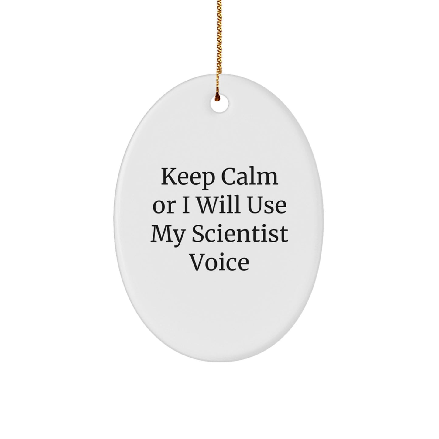 Funny Scientist Oval Ornament Gifts from Friends to Men on Christmas Unique - Image 1