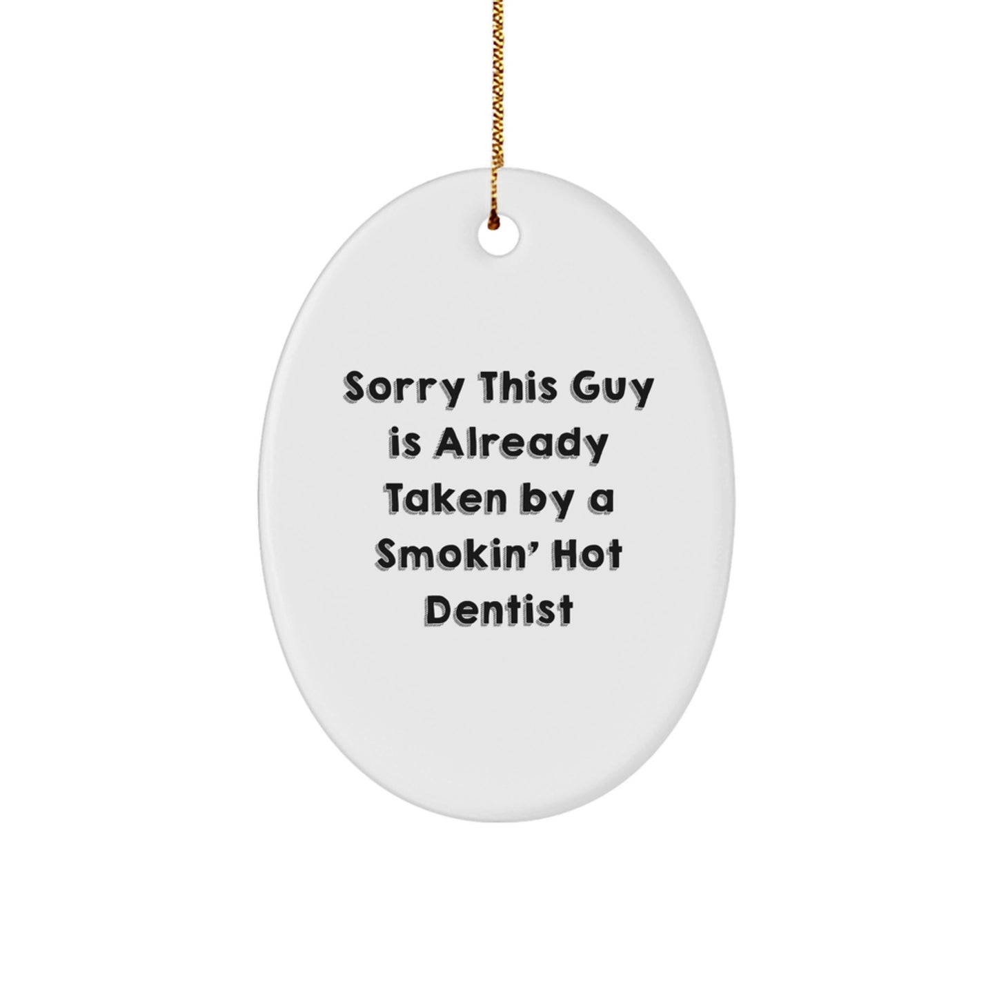 Funny Dentist Oval Ornament Gifts from Friends for Christmas Unique Ideas - Image 1