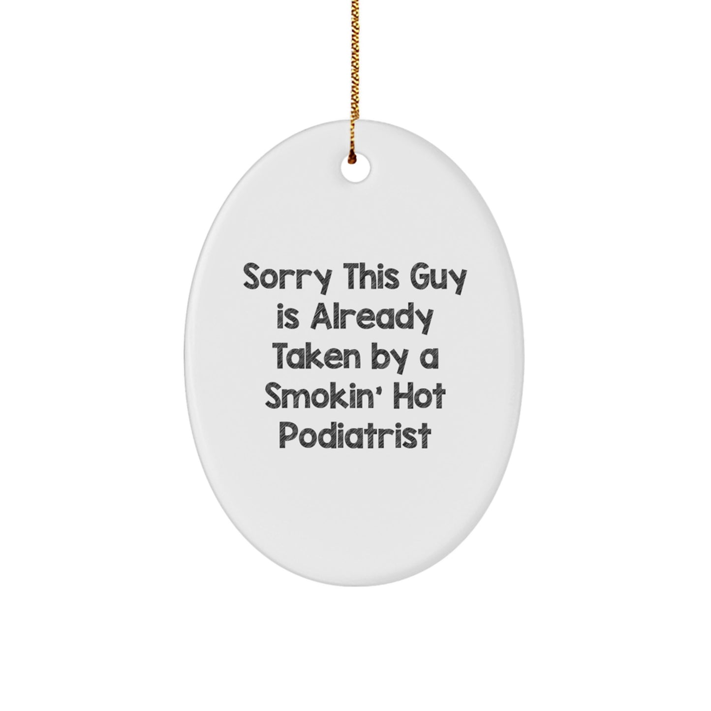 Funny Podiatrist Gifts for Christmas Oval Ornament - Image 1