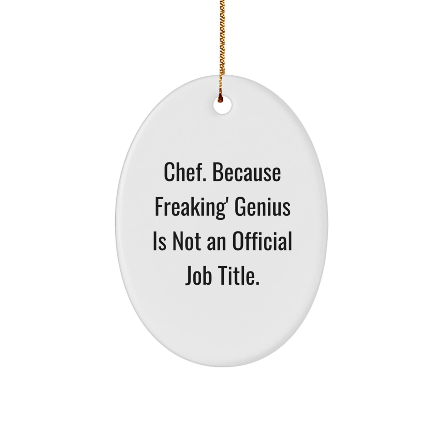 Funny Chef Oval Ornament Gifts from Friends Christmas Unique Finds for Men Chef Friends - Image 1
