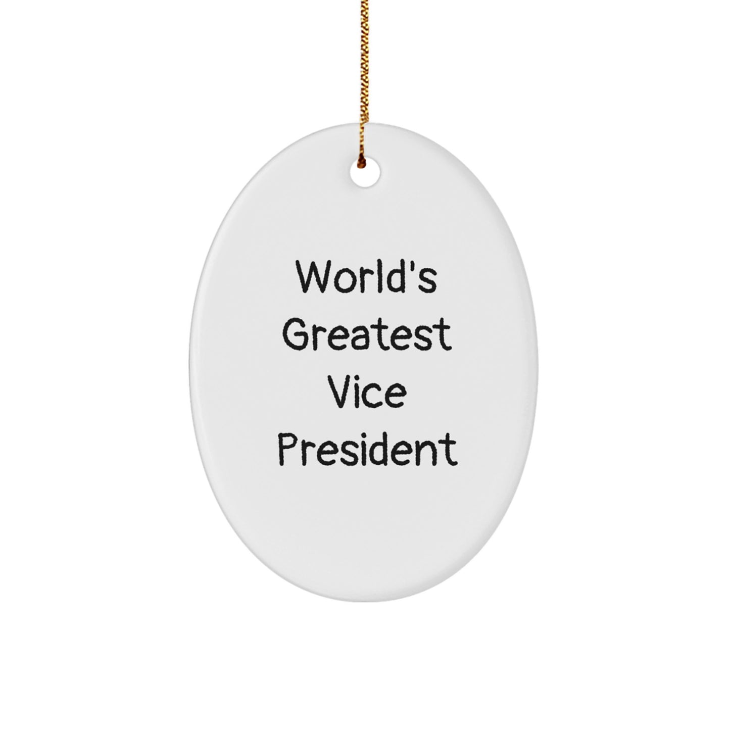 Funny Vice President Oval Ornament Gifts from Friends and Family for Christmas Unique - Image 1