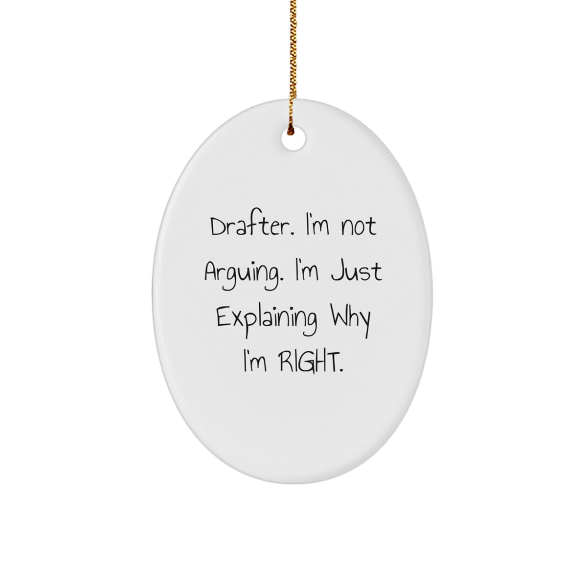 Christmas Ornament Gift for Family Drafter - A Treasure, I'm Not Arguing - Image 1
