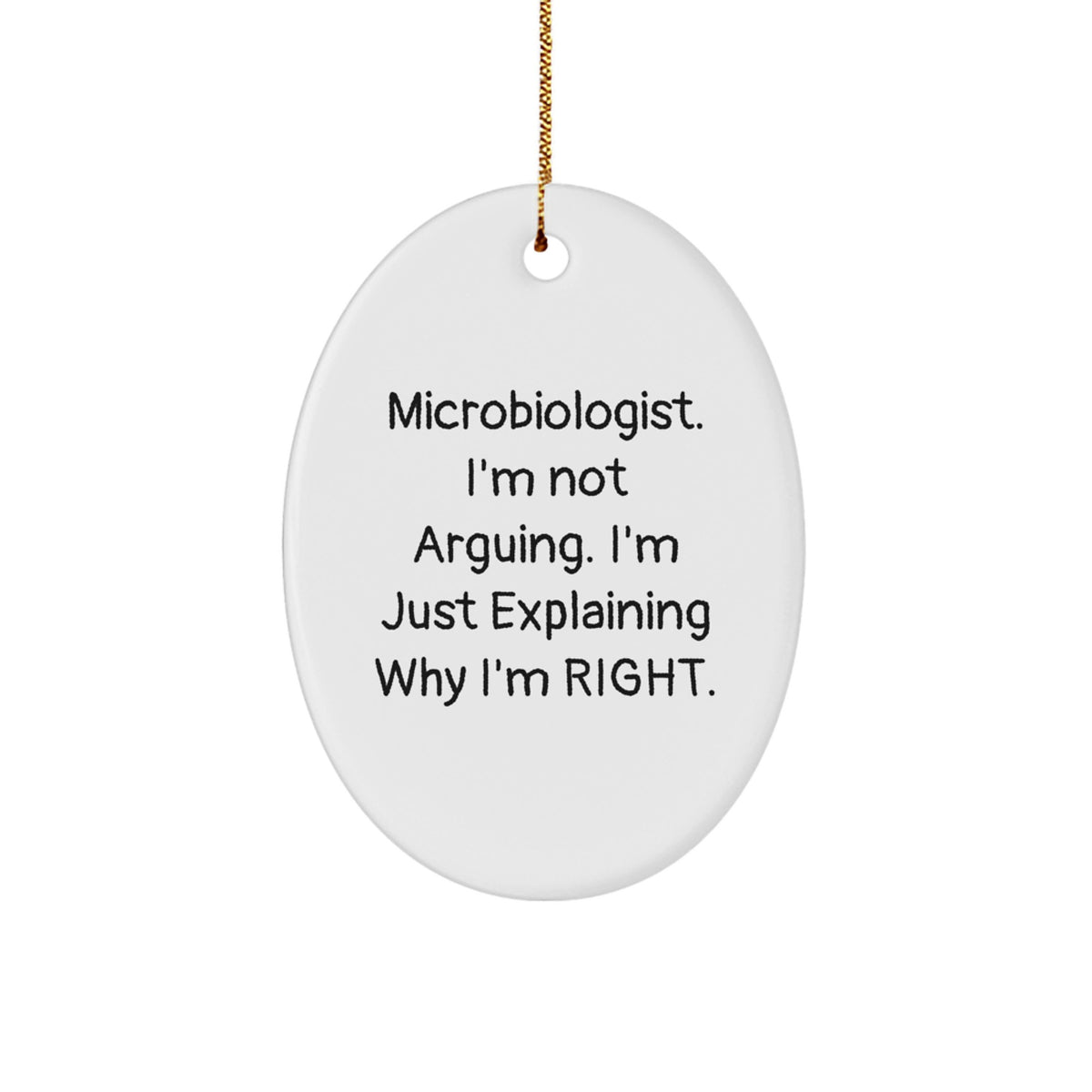 Microbiologist Keepsake Christmas Ornament for Him Gift - Image 1