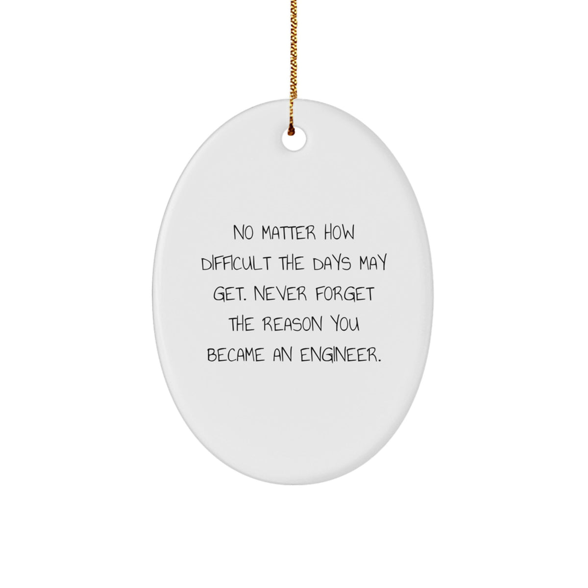 Motivational Engineer Christmas Ornament for Friends Gift Novelty - Image 1