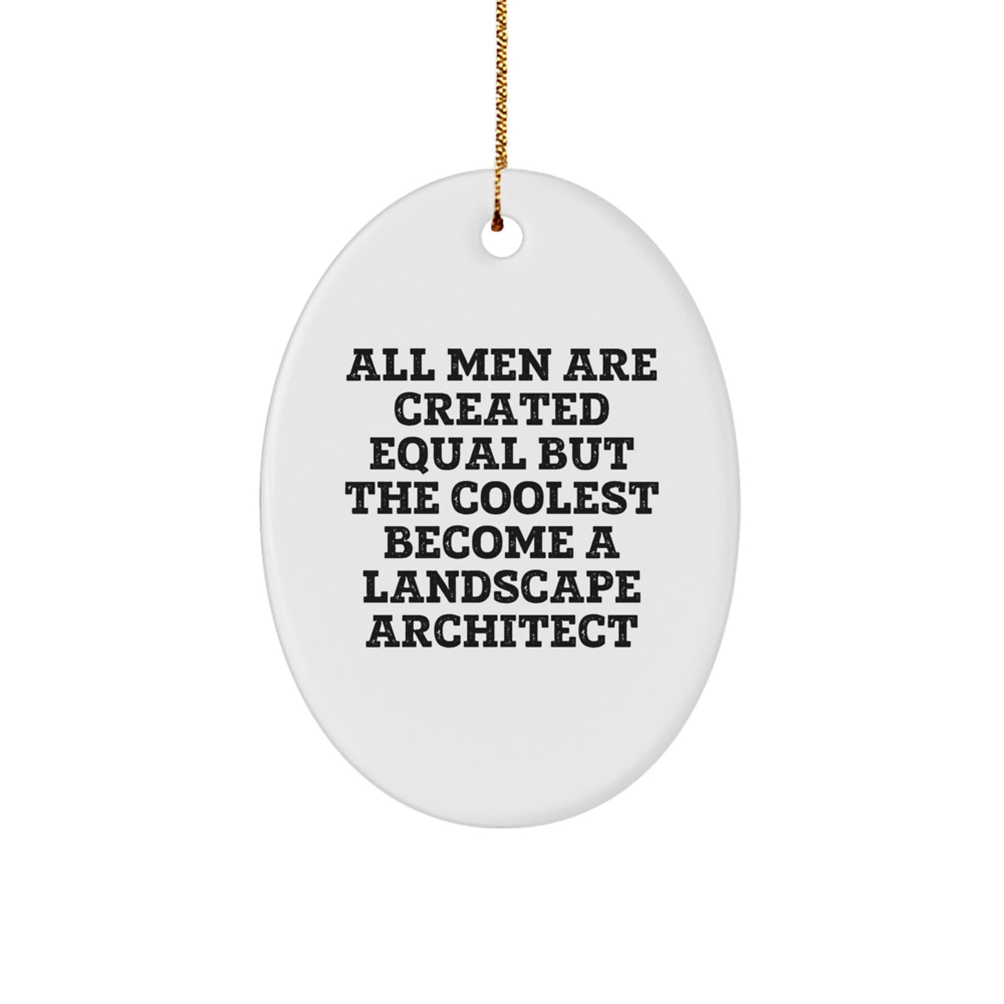 Funny Landscape Architect Oval Ornament Gifts from Friends and Family at Christmas Unique Presents for Him - Image 1