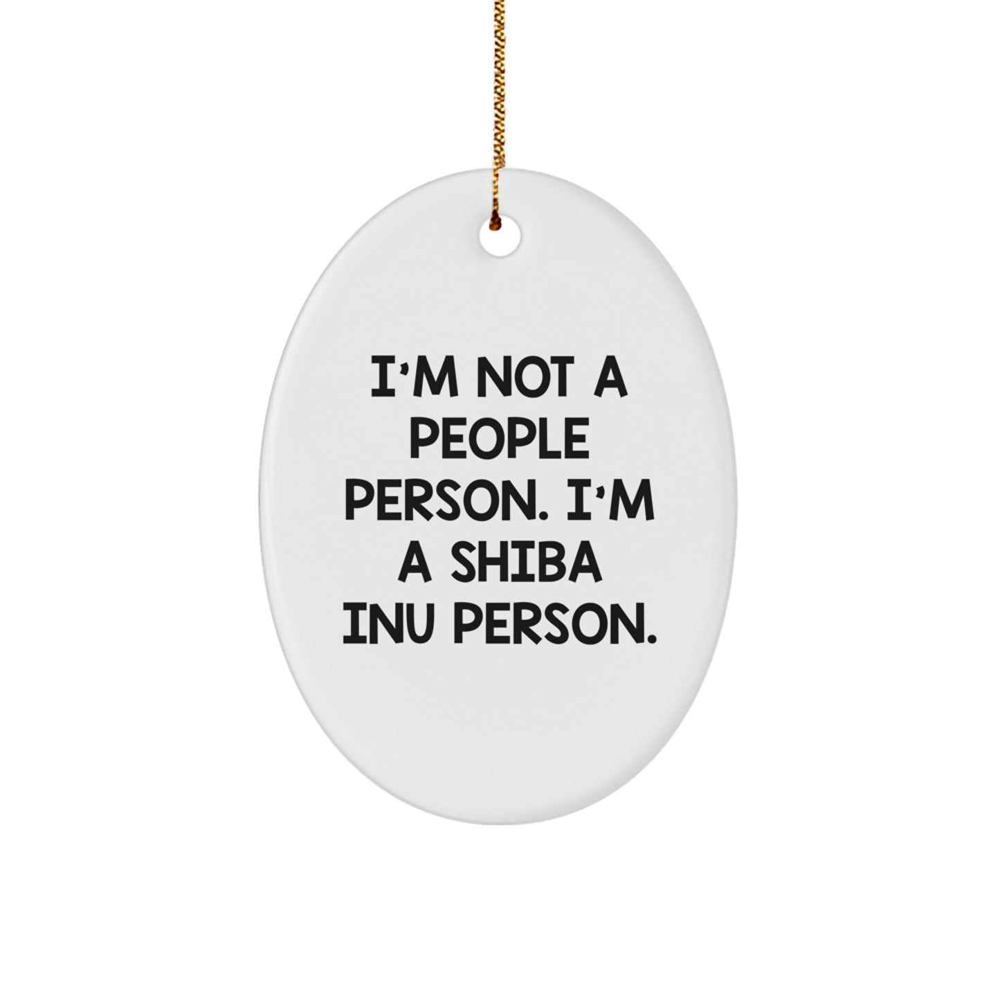 Funny Shiba Inu Dog Oval Ornament Gifts from Friends for Christmas Unique Shiba Inu Lovers - Image 1