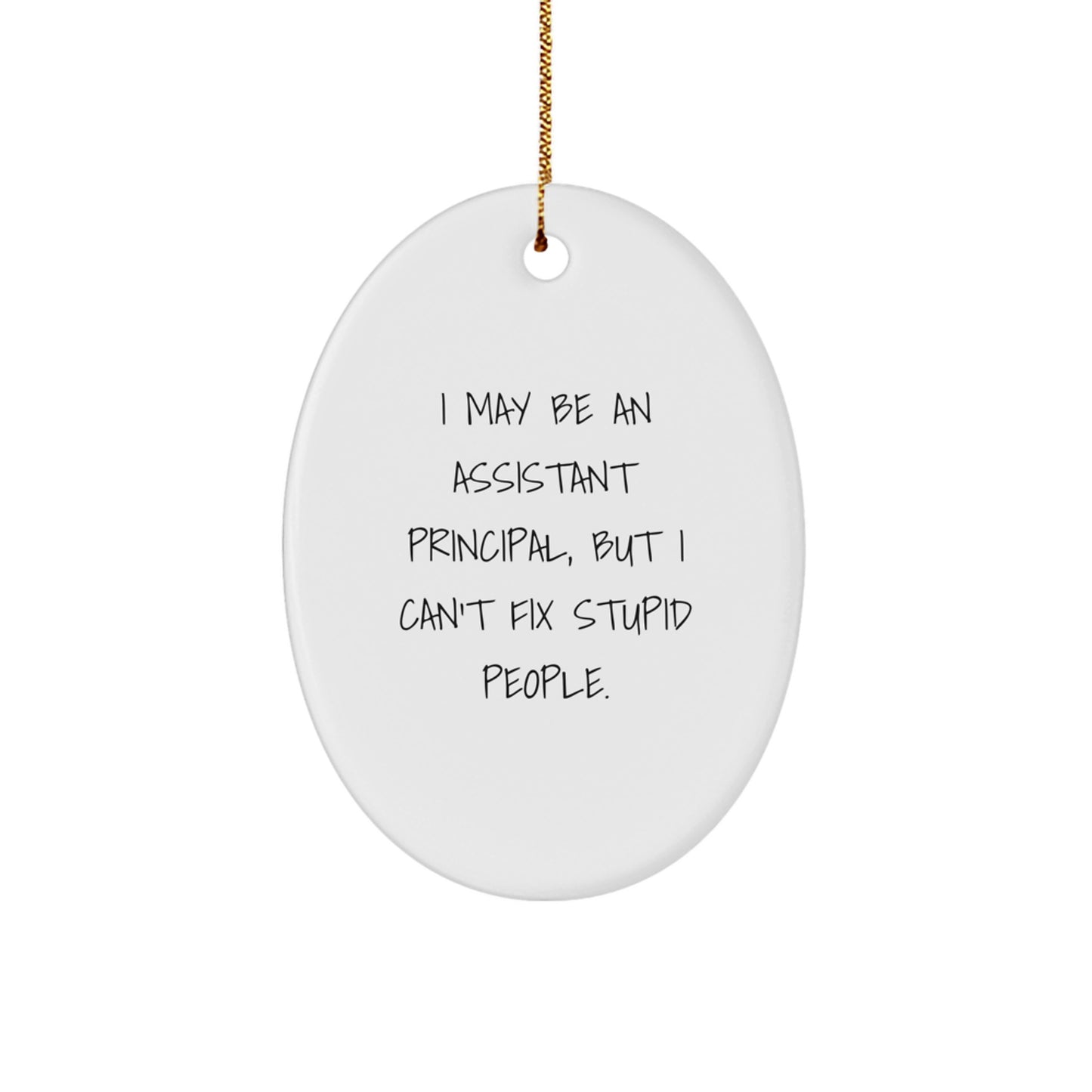 Funny Assistant Principal Oval Ornament Gifts from Men to Friends for Christmas Unique - Image 1