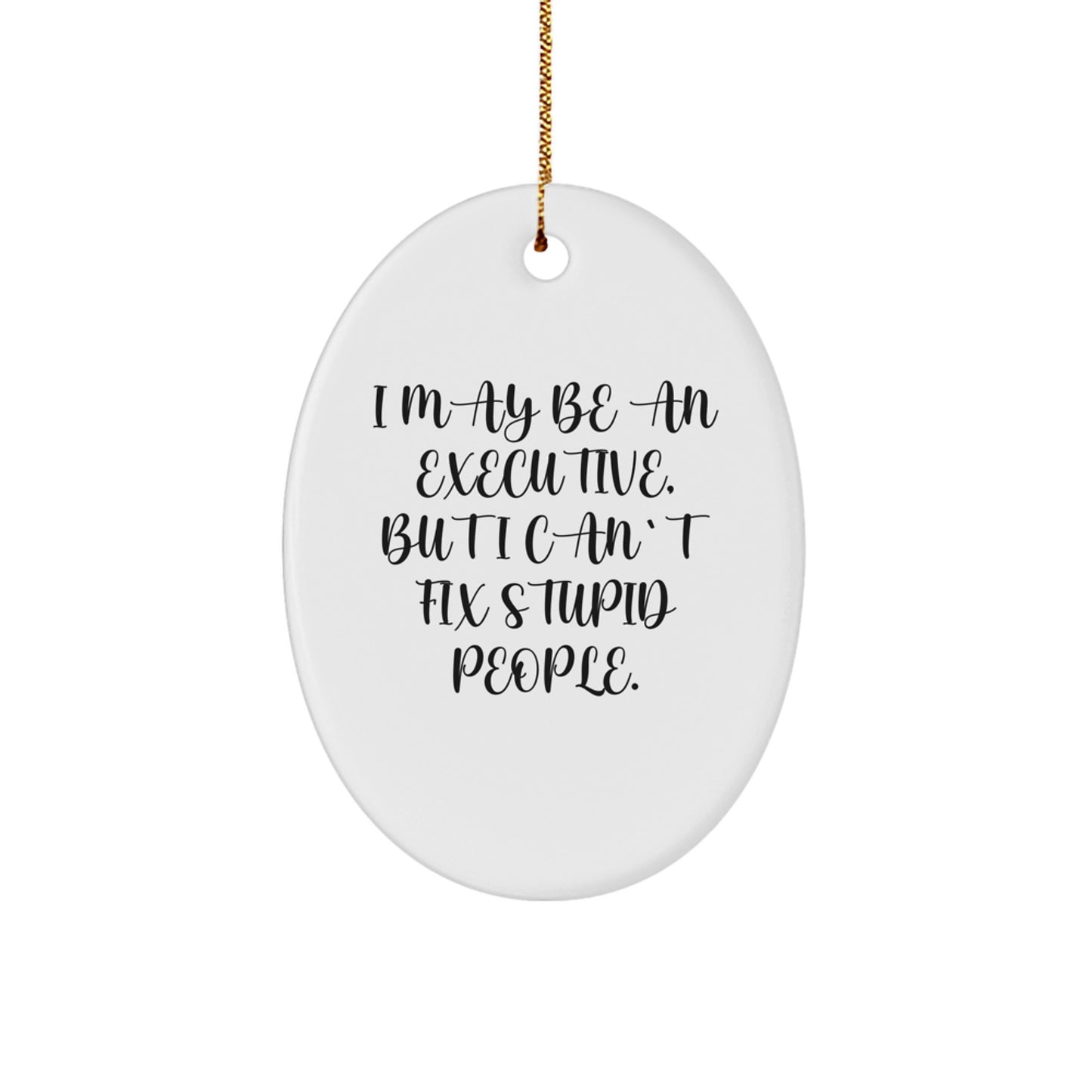 Funny Executive Oval Ornaments for Office Christmas Unique Gifts from Friends for Executive Men - Image 1