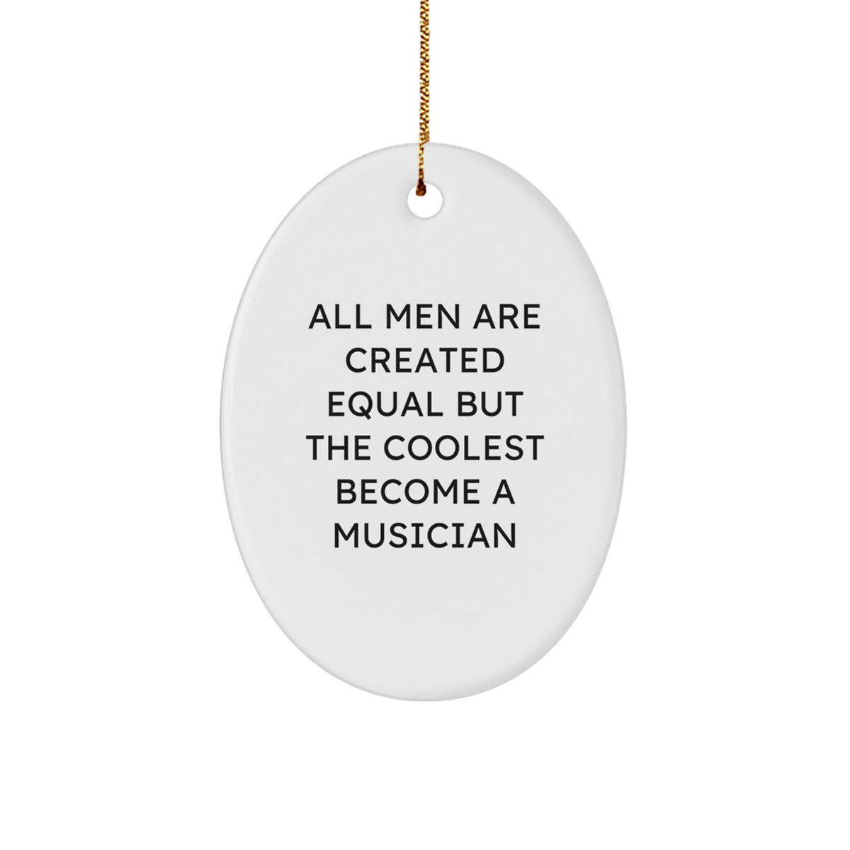 Christmas Gift for Her Musician Oval Ornament Present - Image 1