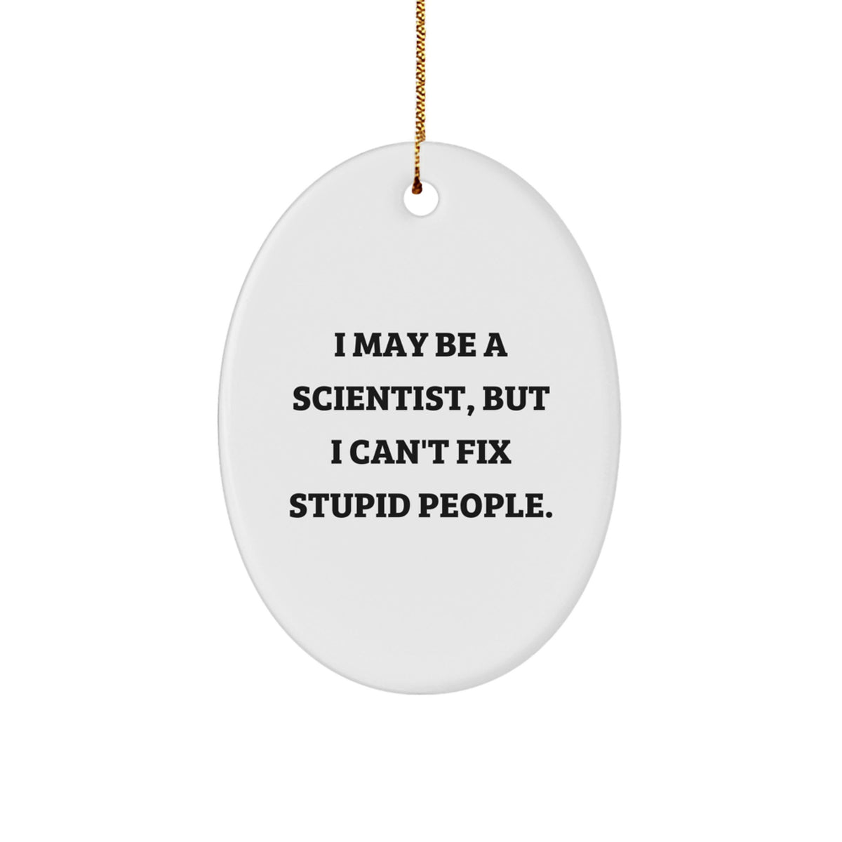 Scientist Oval Ornament Christmas Gift for Coworkers Idea - Image 1