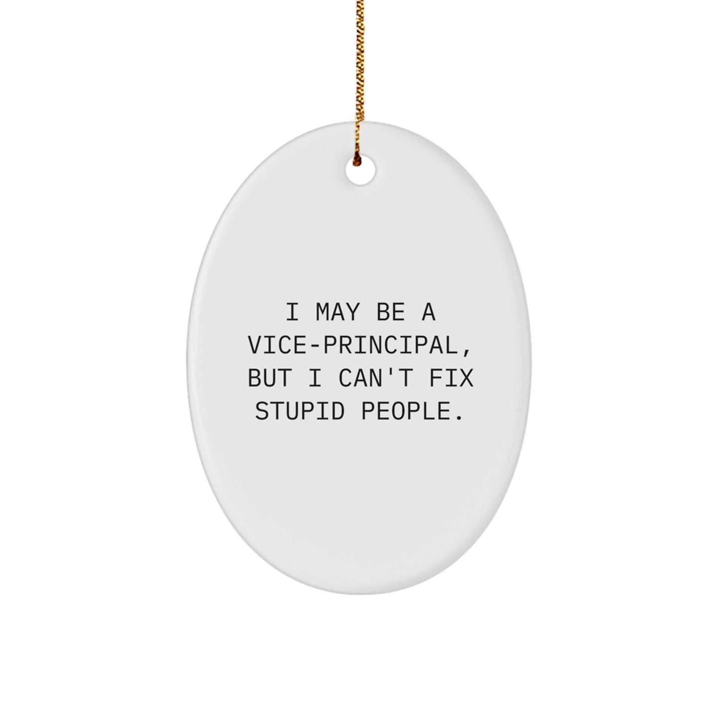Funny Vice-principal Gifts from Men, Gifts for Vice-principal Friends, Oval Ornament Christmas Unique Gifts - Image 1