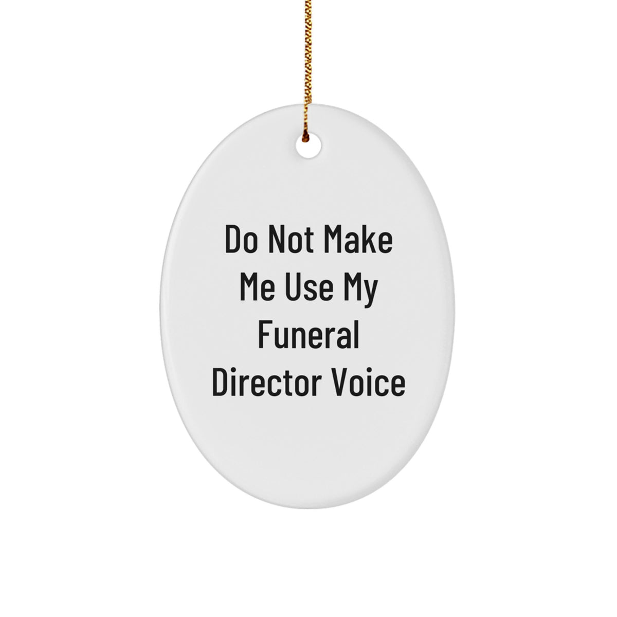 Funeral Director Oval Christmas Ornament for Kids Favorite Holiday Gift - Image 1