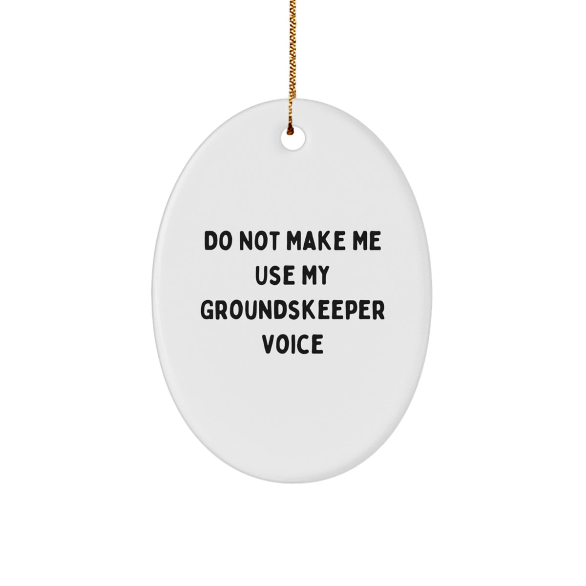 Christmas Gift Groundskeeper Christmas Ornament - A Playful Present - Image 1