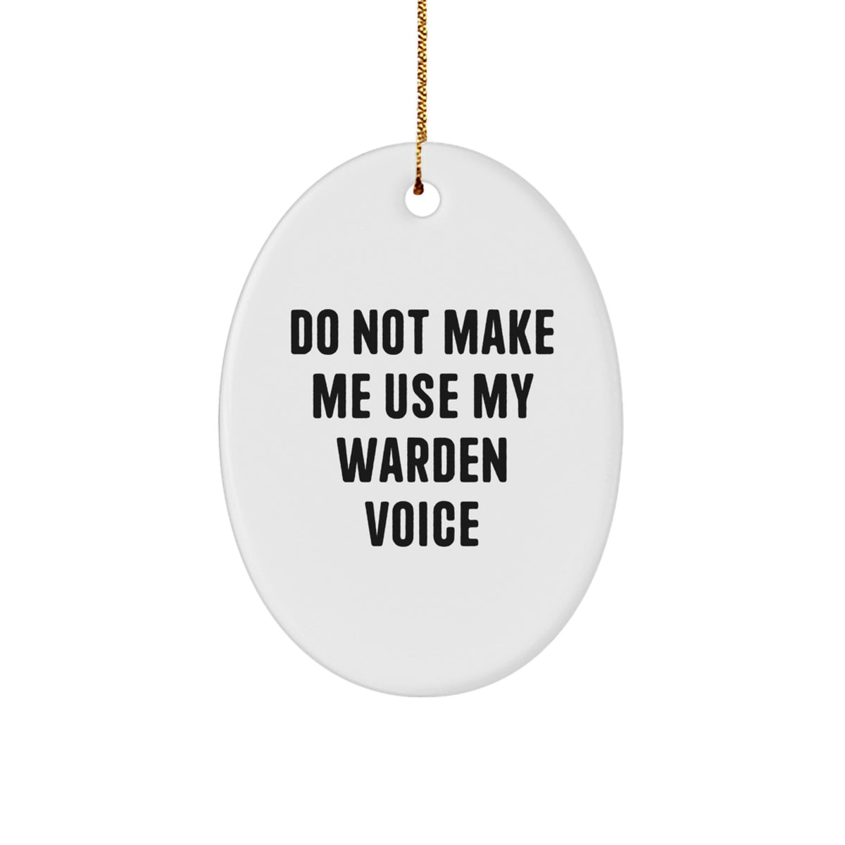 Warden Witty Christmas Ornament for Friends Gift Novelty Keepsake - Image 1