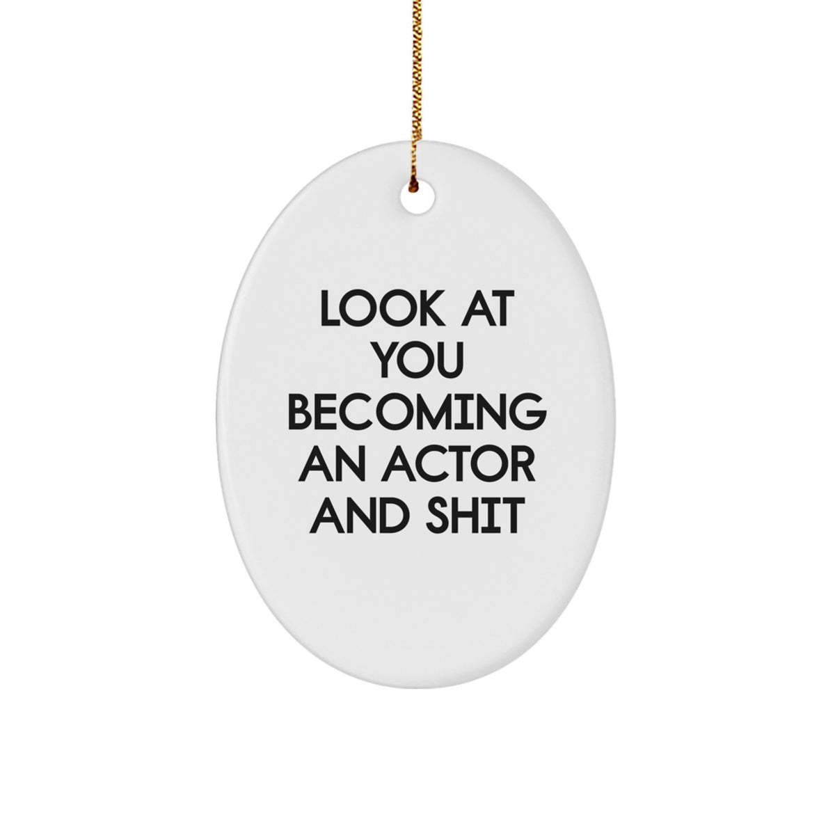 Christmas Gift for Her Actor Oval Ornament Present - Image 1
