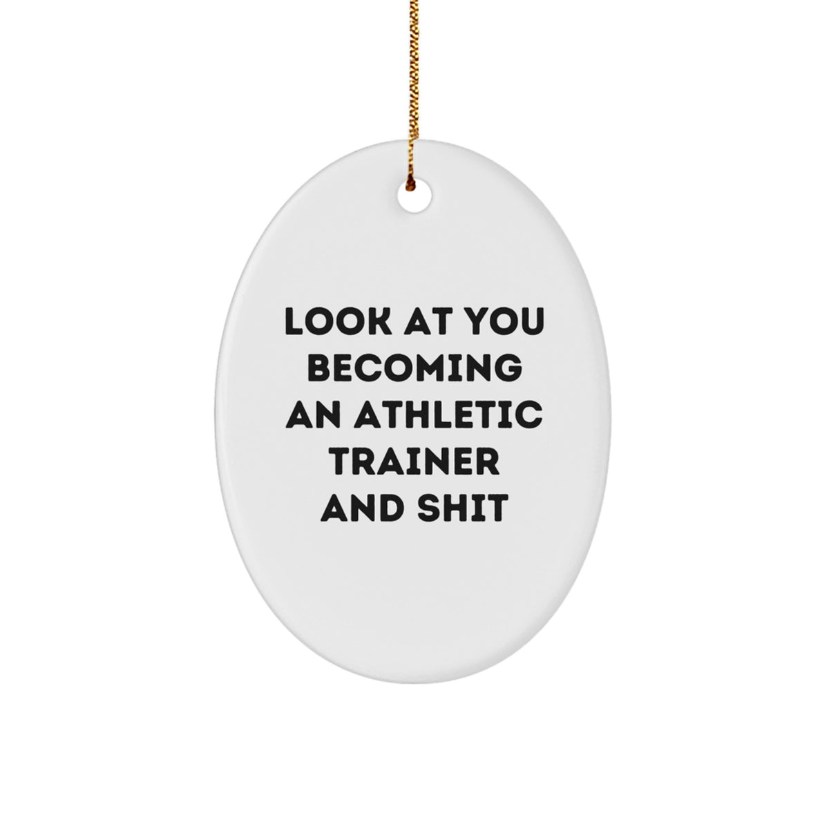 Witty Athletic Trainer Novelty Christmas Ornament for Friends Gift - Image 1