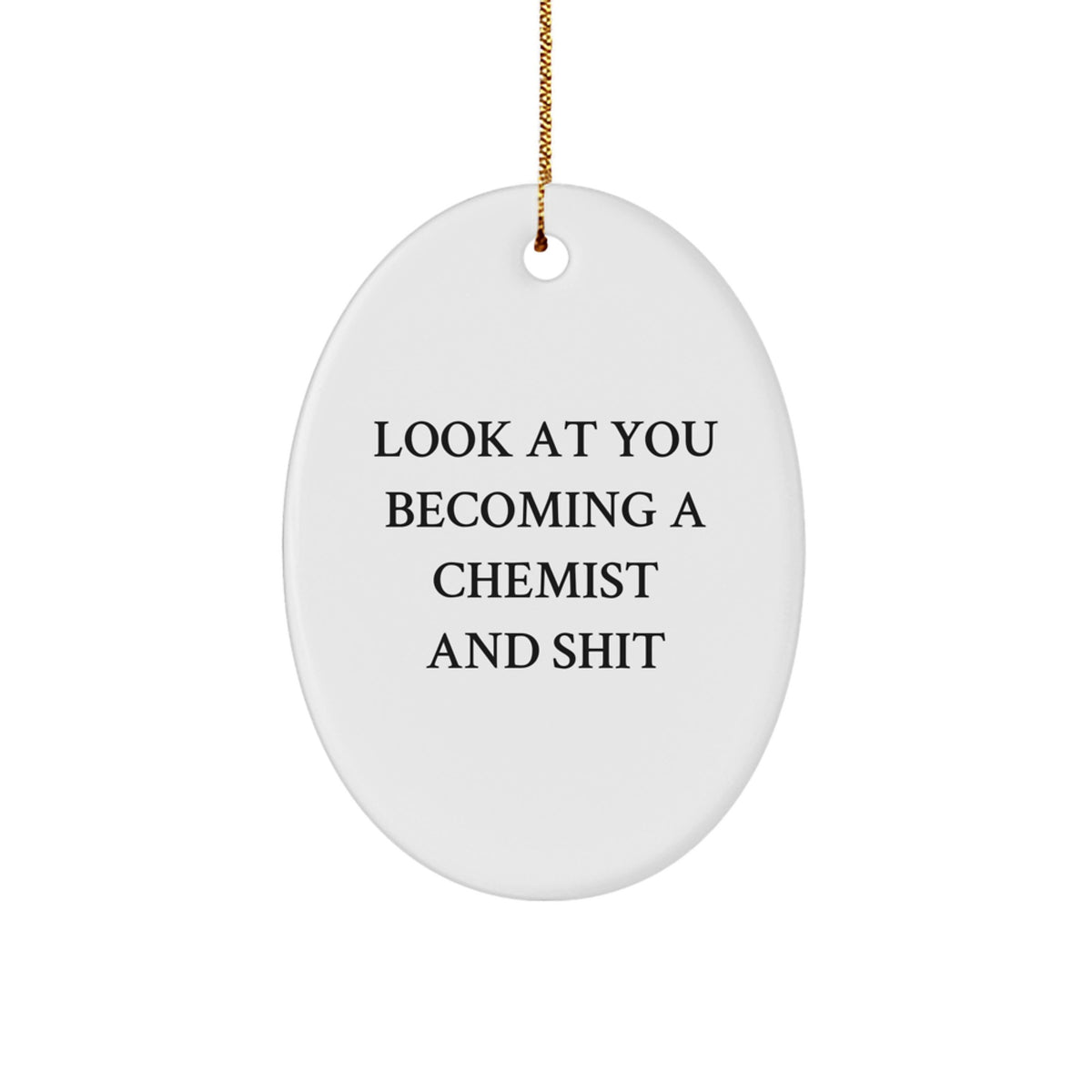 Christmas Gift Funny Chemist Christmas Ornament for Her - Look At You - Image 1
