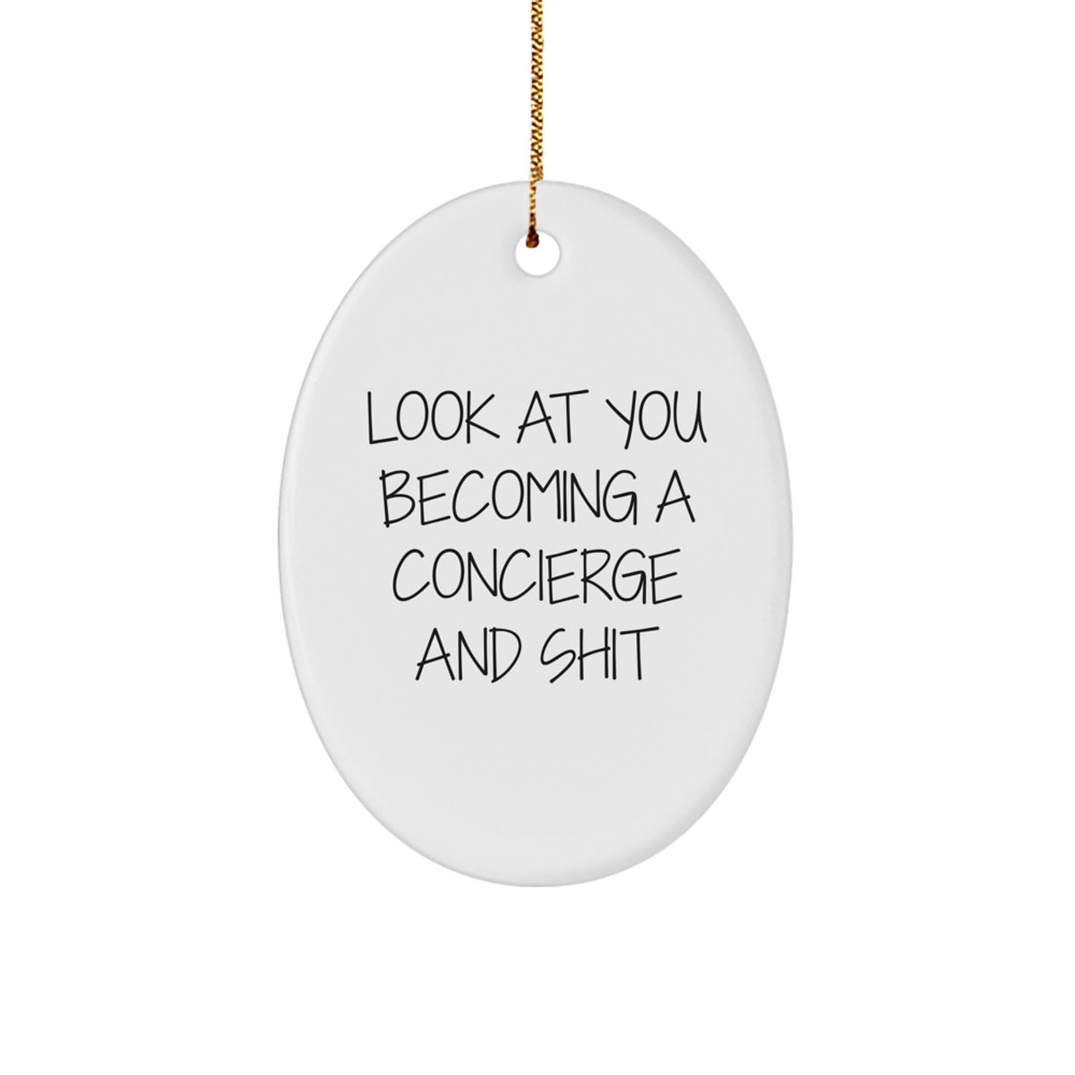Concierge Favorite Oval Christmas Ornament for Kids Gift - Image 1