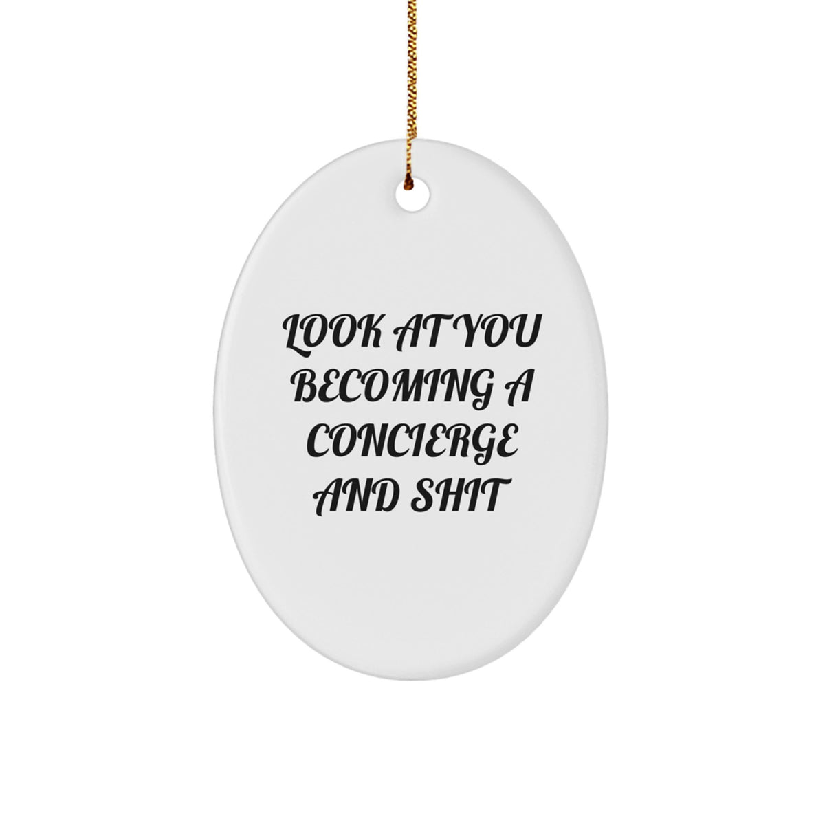 Concierge Oval Christmas Ornament Idea for Coworkers Gift - Image 1