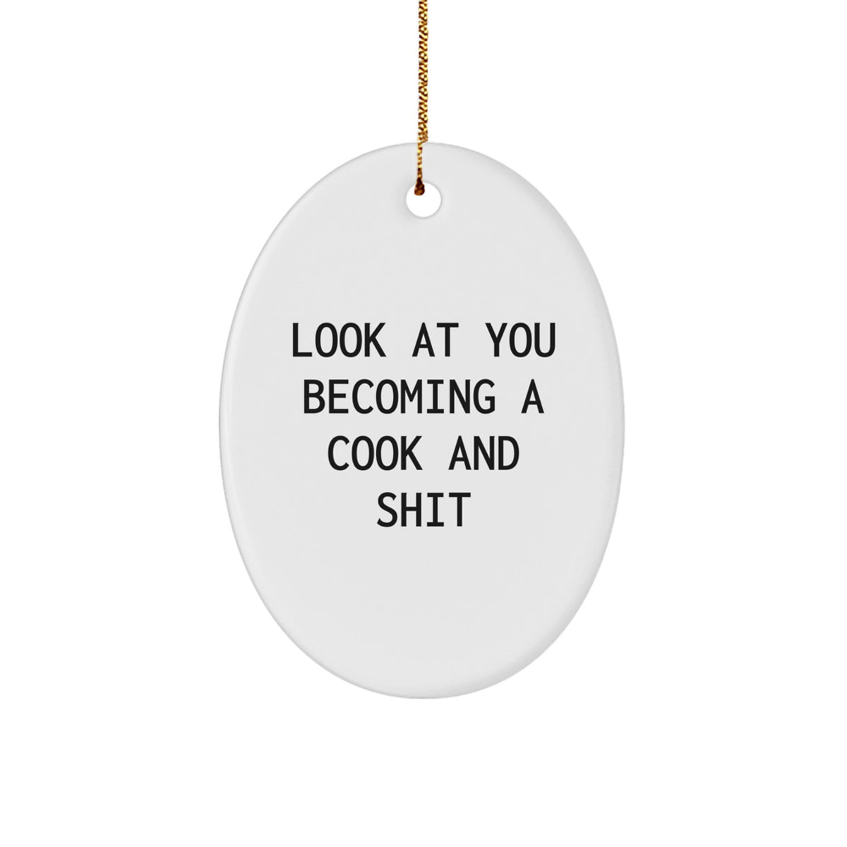 Cook Dad Keepsake Oval Ornament for Him Seasonal Holiday Christmas Gift - Image 1