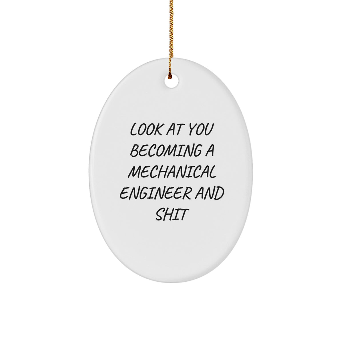 Mechanical Engineer Favorite Oval Ornament for Kids Christmas Gift - Image 1