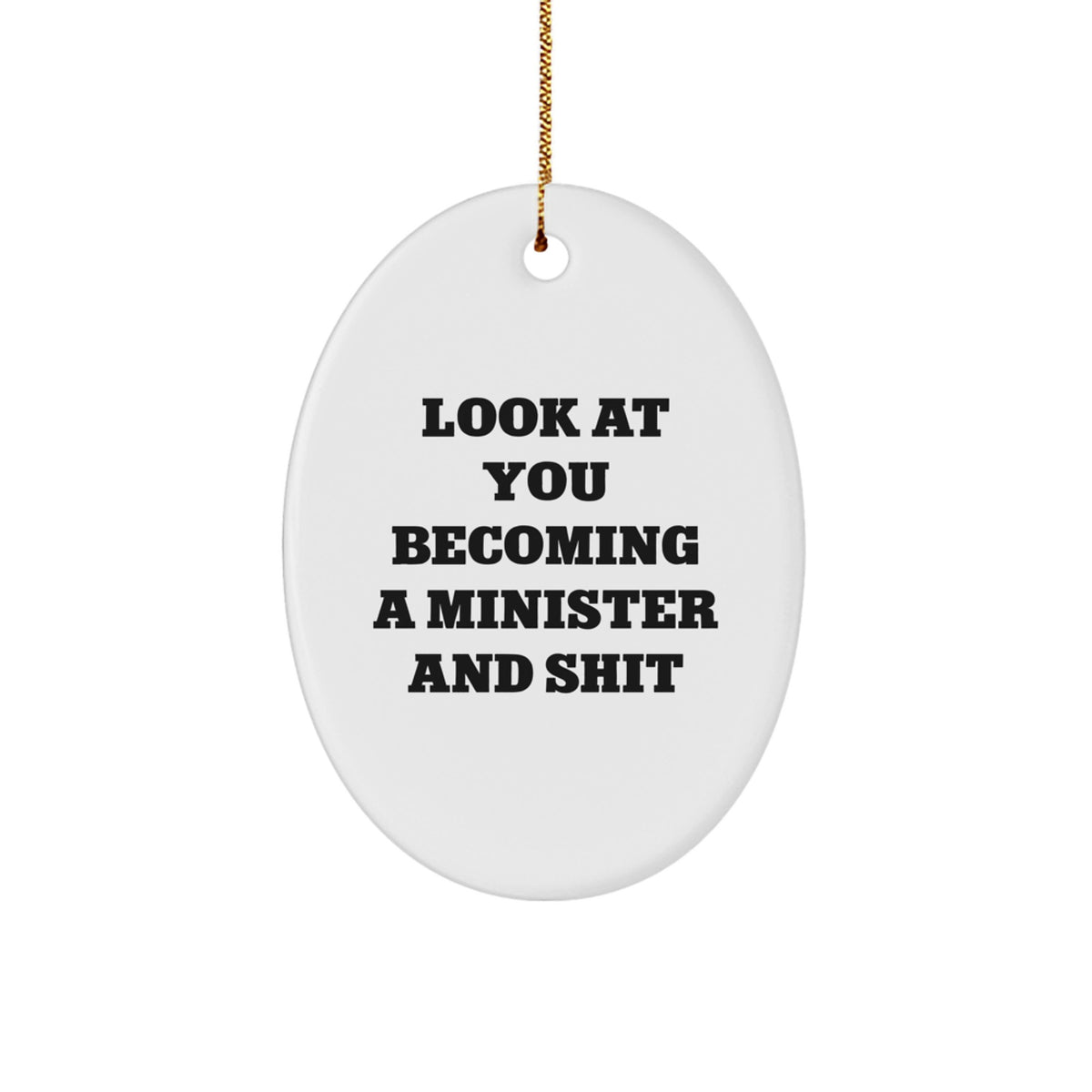 Minister Playful Novelty Christmas Ornament for Friends Gift Joyful - Image 1