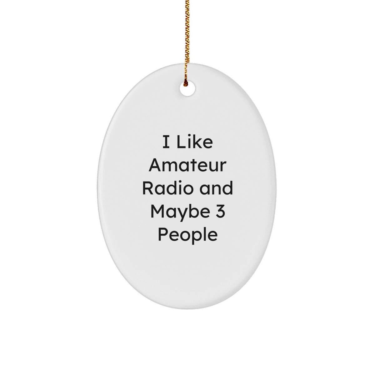 Witty Amateur Radio Christmas Ornament Gift for Roommates - I Like - Image 1