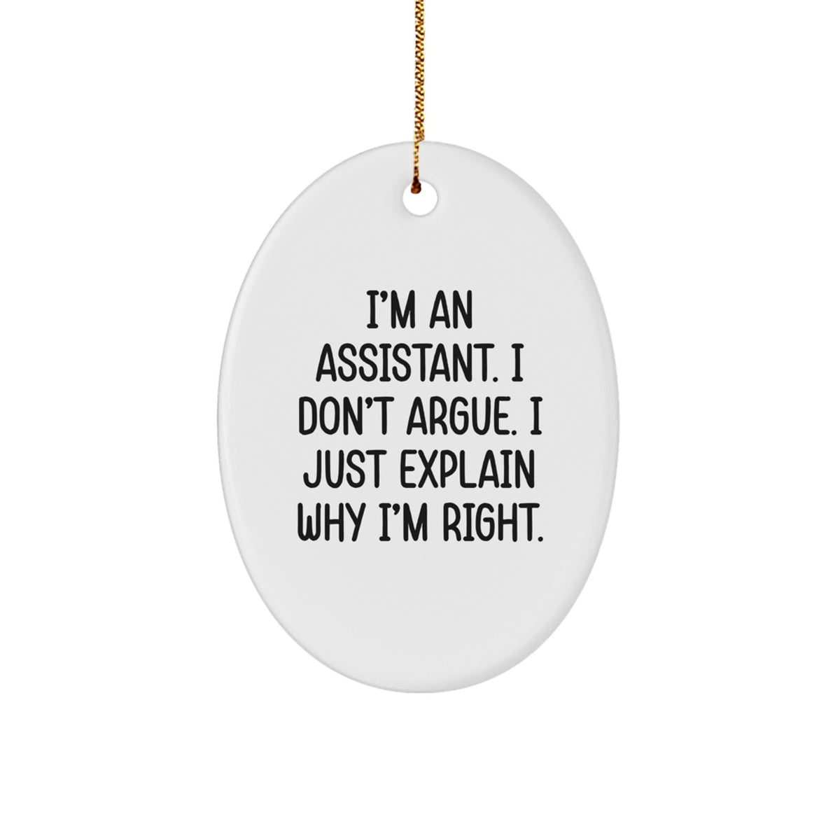 Assistant Keepsake Christmas Ornament for Him Gift - Image 1