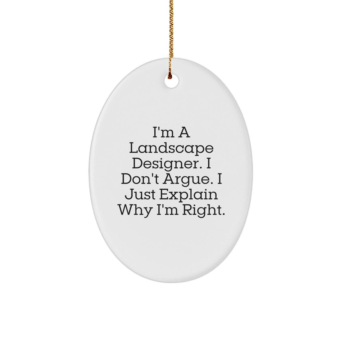 Christmas Ornament Gift for Family Landscape Designer - Confident Tone - Image 1