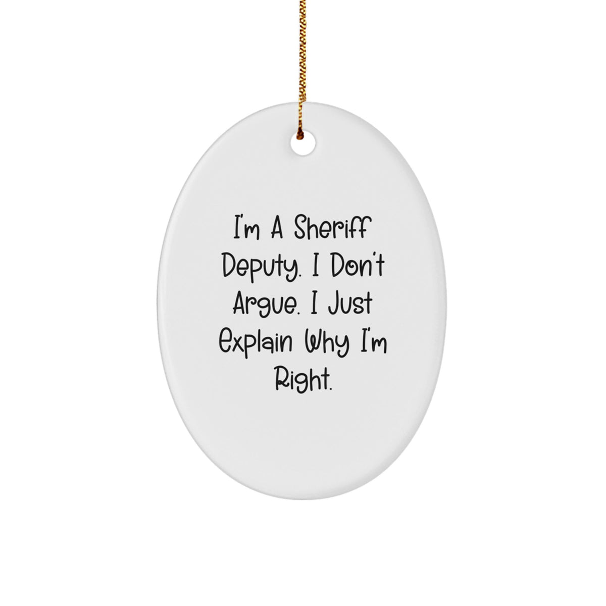 Sheriff Deputy Favorite Christmas Ornament for Kids Bright Gift - Image 1